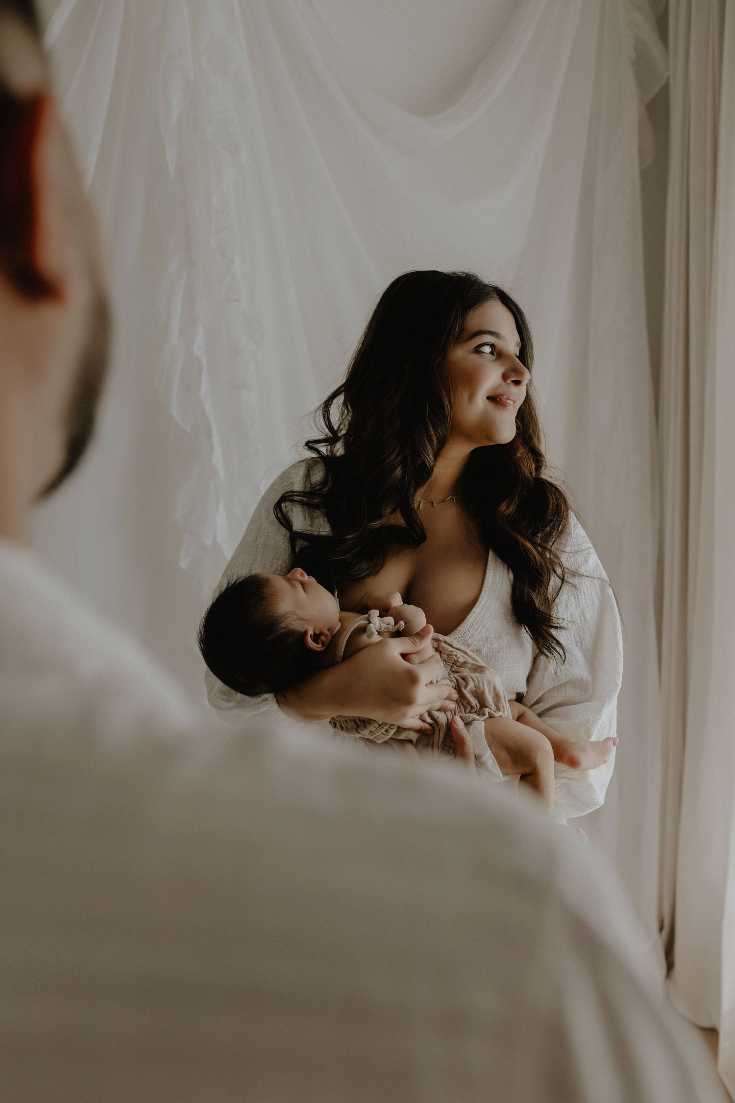 Studio newborn photography session in Edmonton, Alberta, capturing tiny details and family memories.