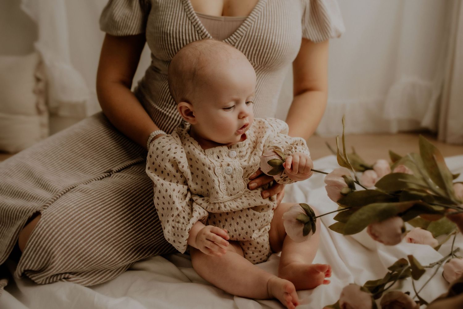Studio newborn photography session in Edmonton, Alberta, capturing tiny details and family memories.