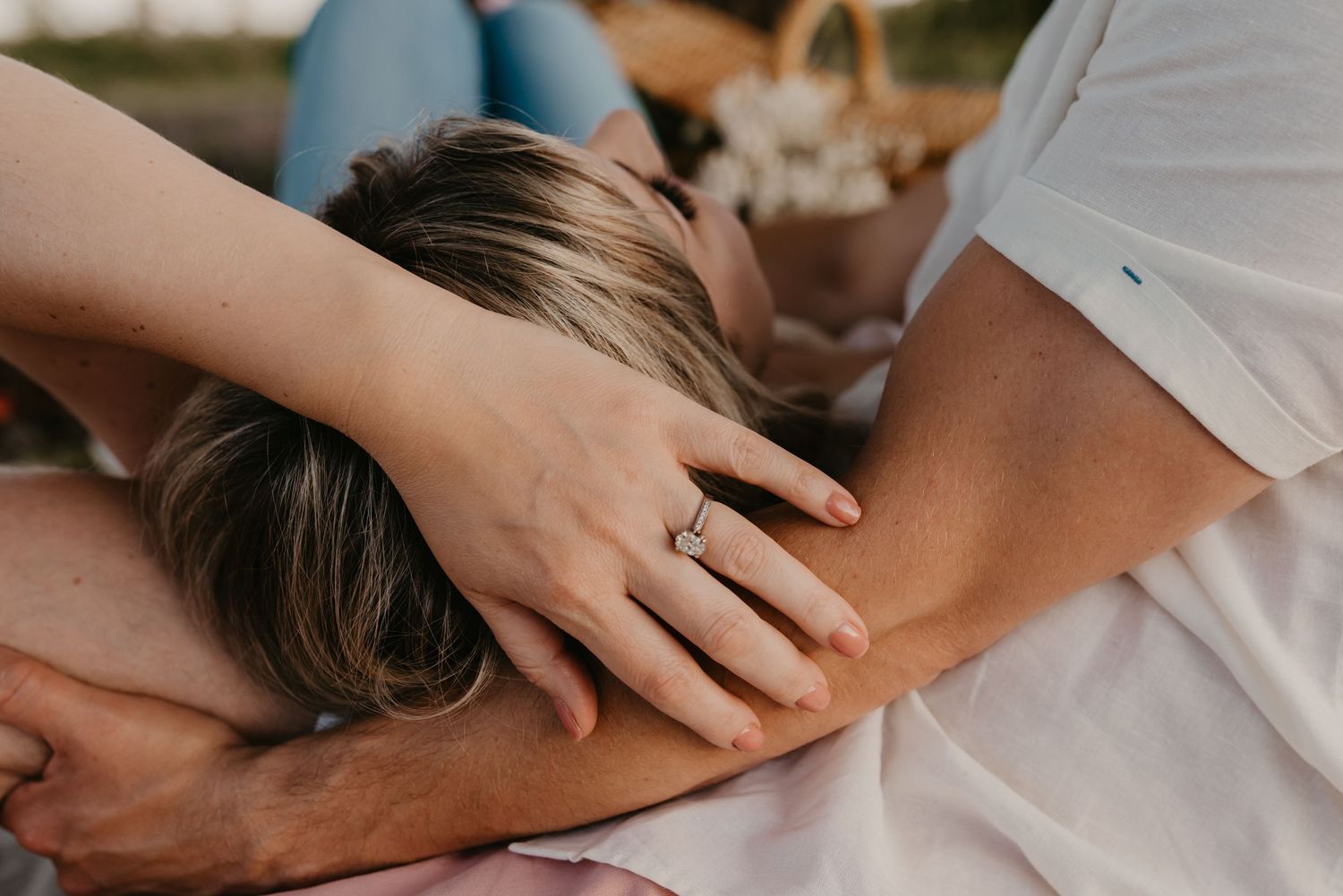 Professional Edmonton family photography capturing couple in joyful, natural light settings.