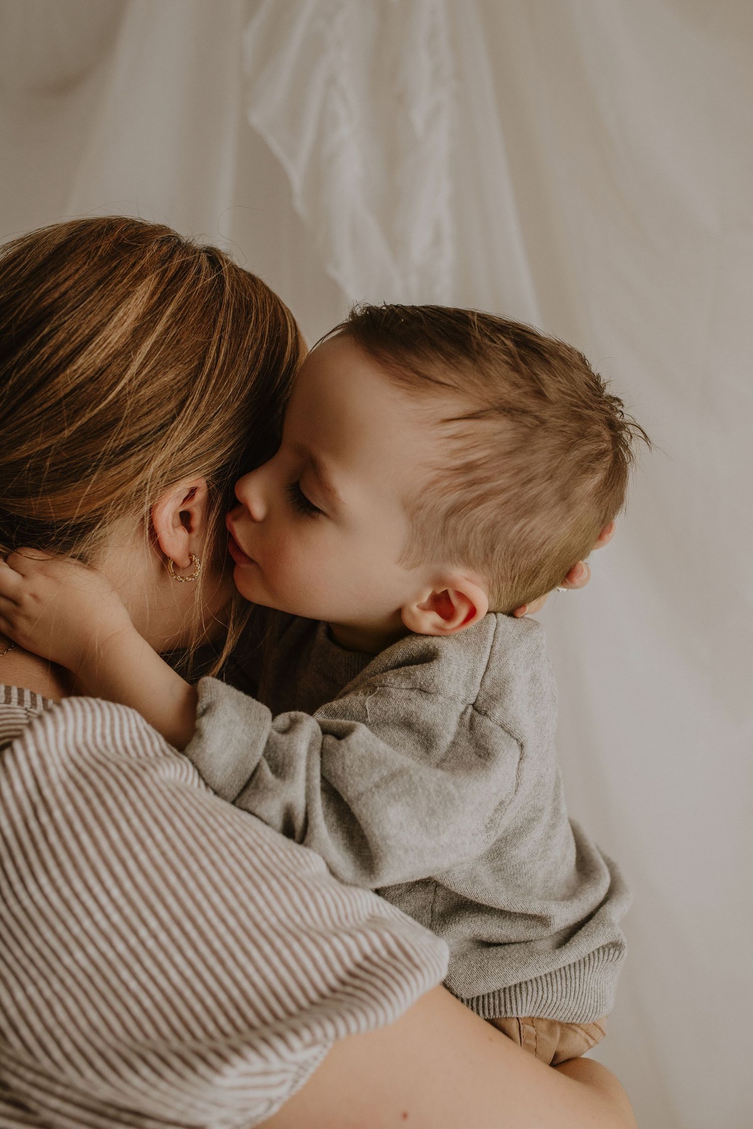 Studio newborn photography session in Edmonton, Alberta, capturing tiny details and family memories.