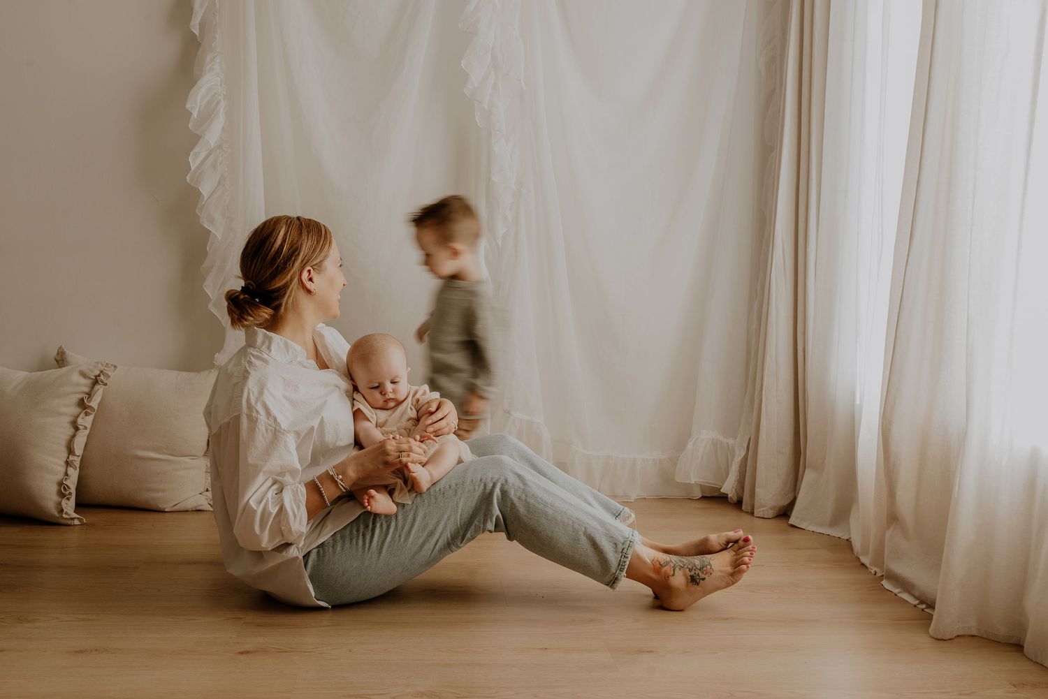 Studio family photography in Edmonton, Alberta, emphasizing warmth, love, and togetherness in portraits.