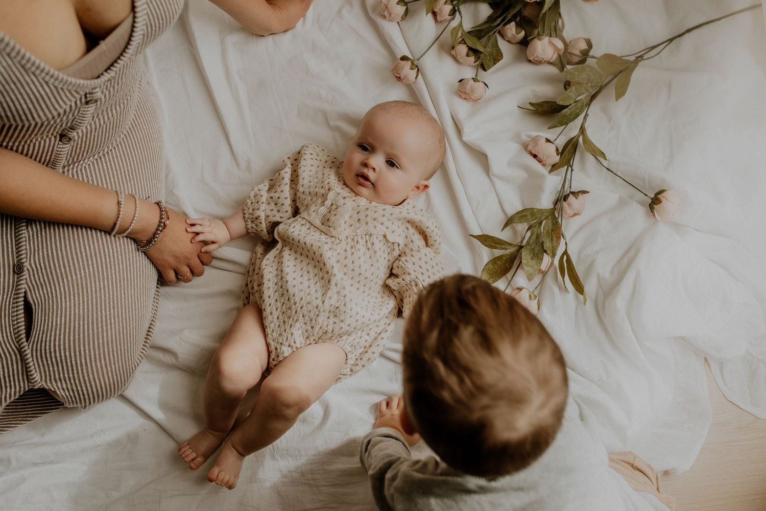 Studio newborn photography session in Edmonton, Alberta, capturing tiny details and family memories.