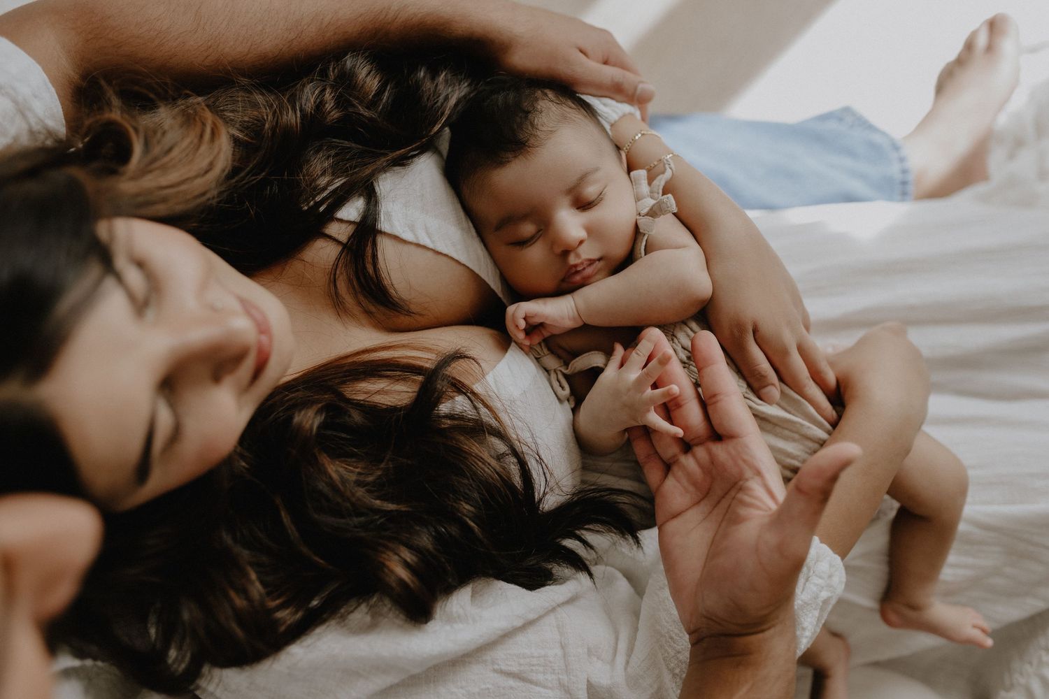 Studio newborn photography session in Edmonton, Alberta, capturing tiny details and family memories.