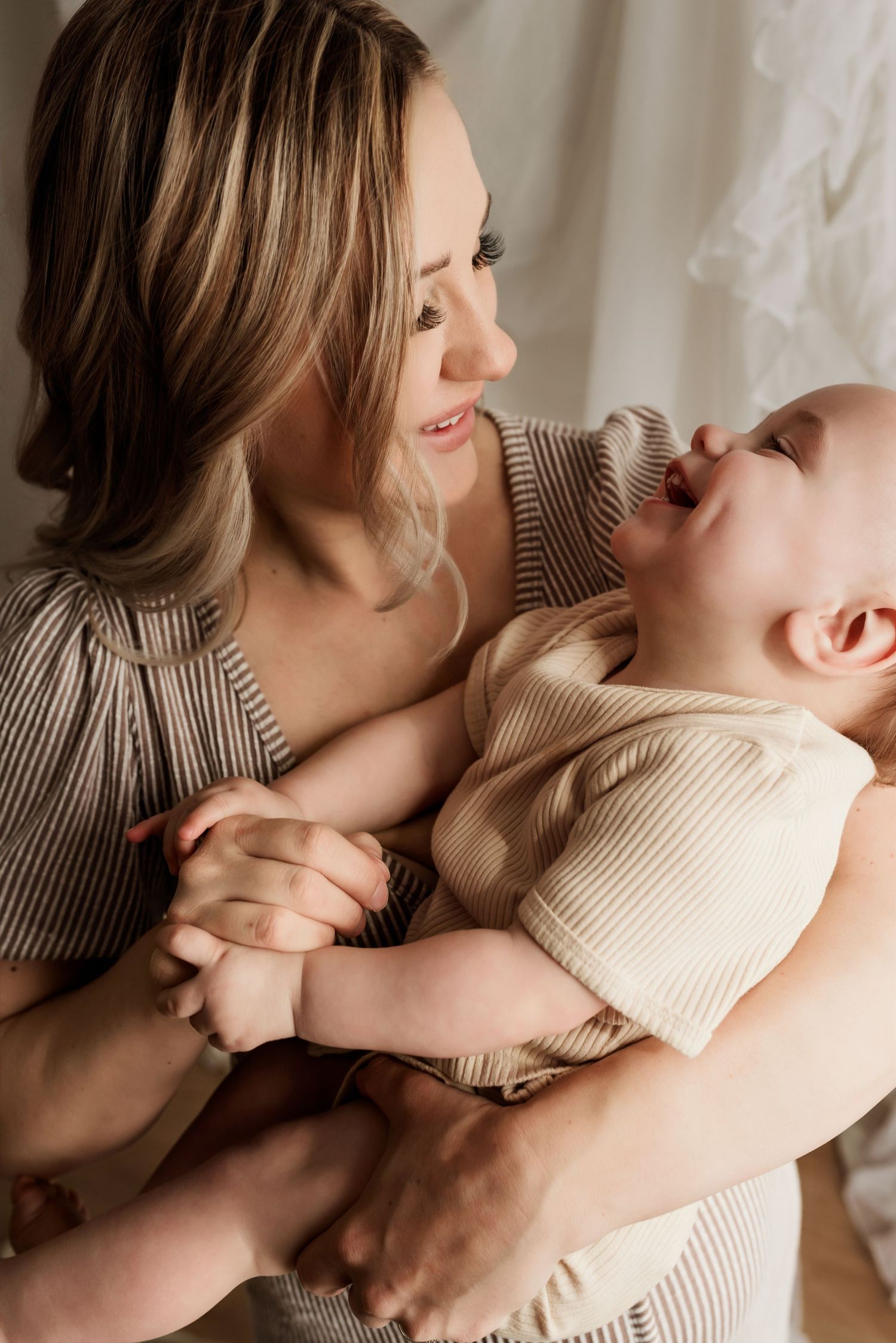 Studio newborn photography session in Edmonton, Alberta, capturing tiny details and family memories.
