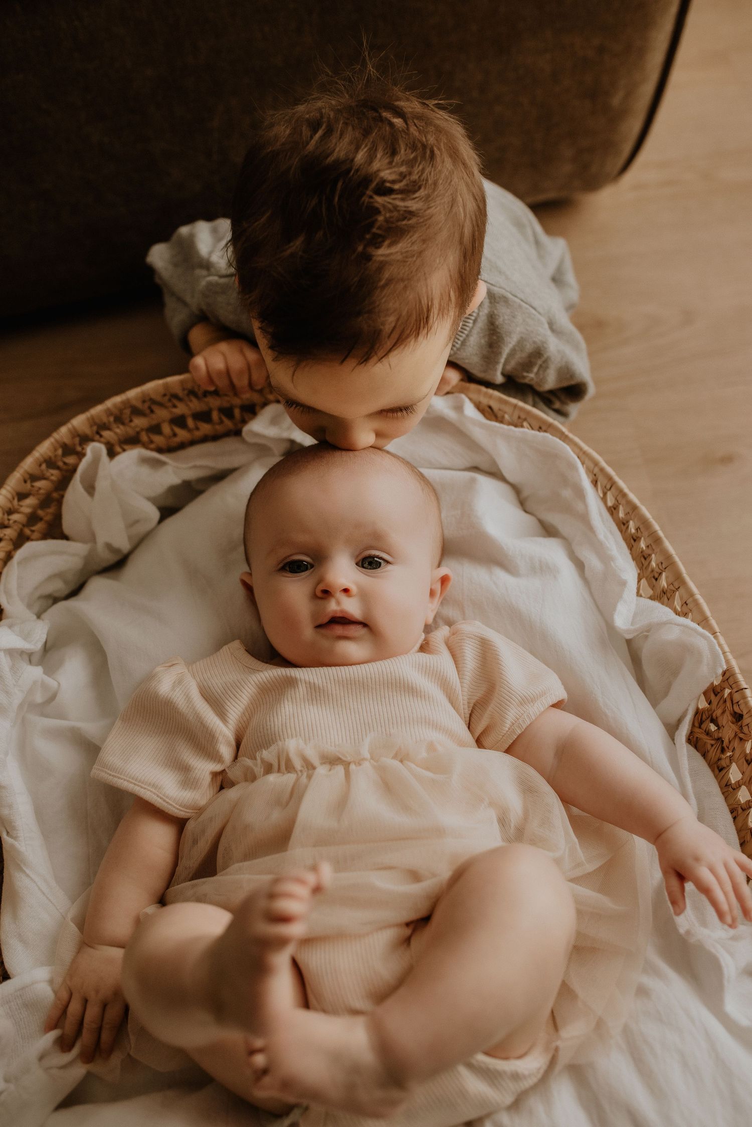 Studio newborn photography session in Edmonton, Alberta, capturing tiny details and family memories.