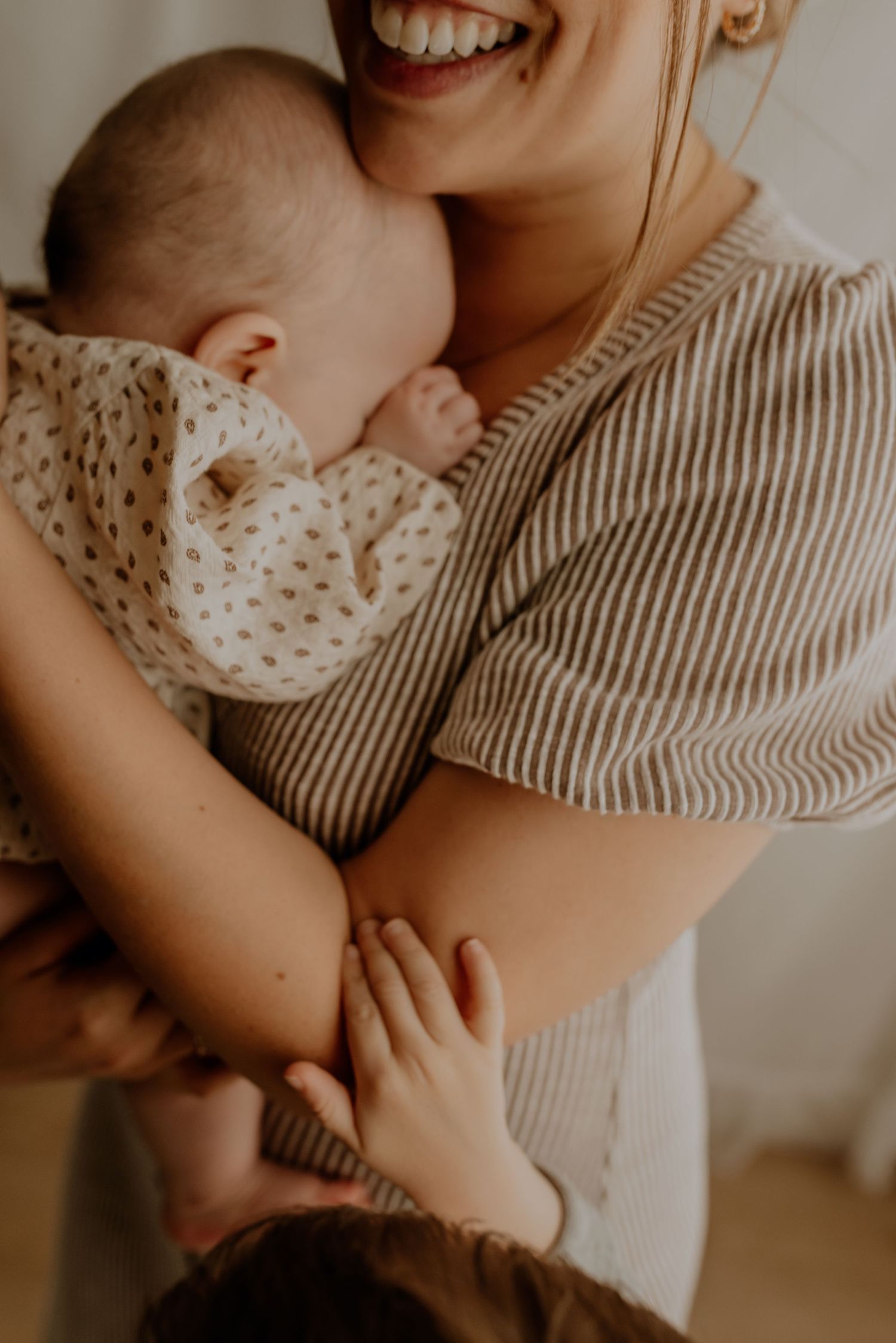 Studio newborn photography session in Edmonton, Alberta, capturing tiny details and family memories.