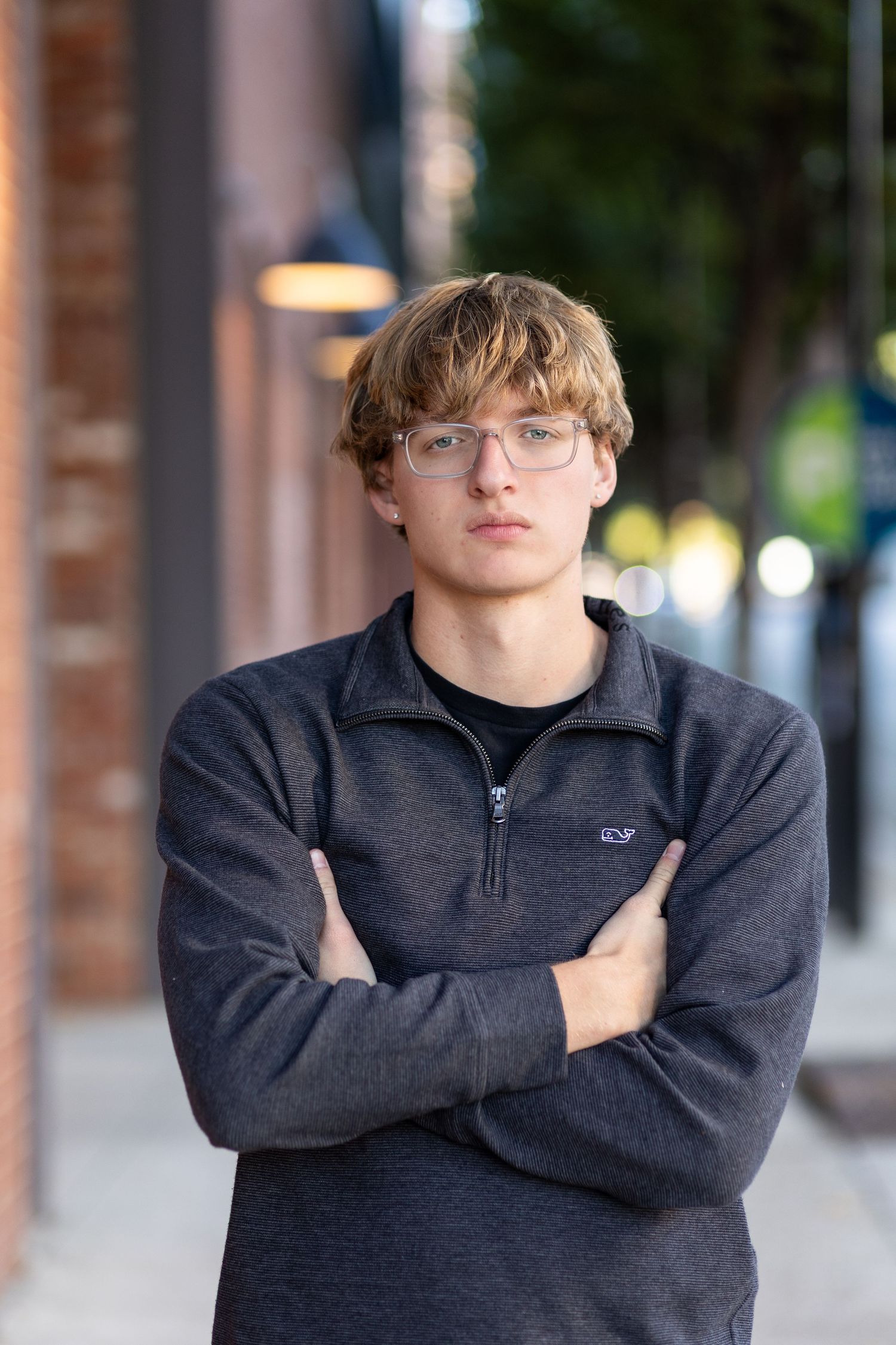 wake forest senior photo session downtown raleigh