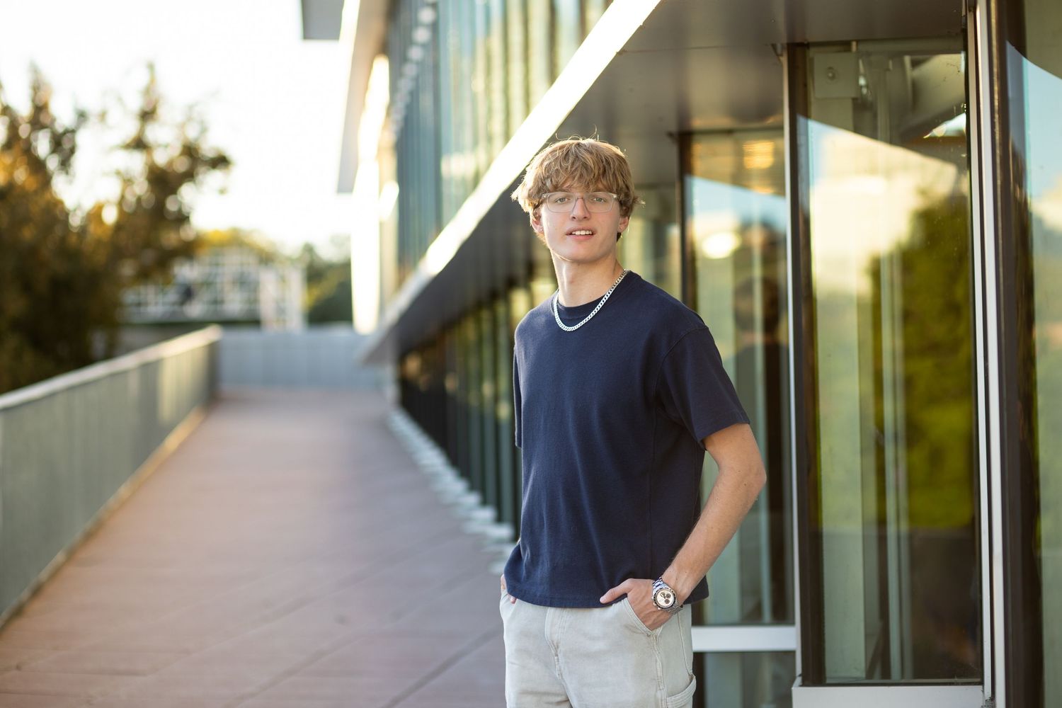 High School Senior Guy Photo session at Union Station at sunset in Raleigh, NC