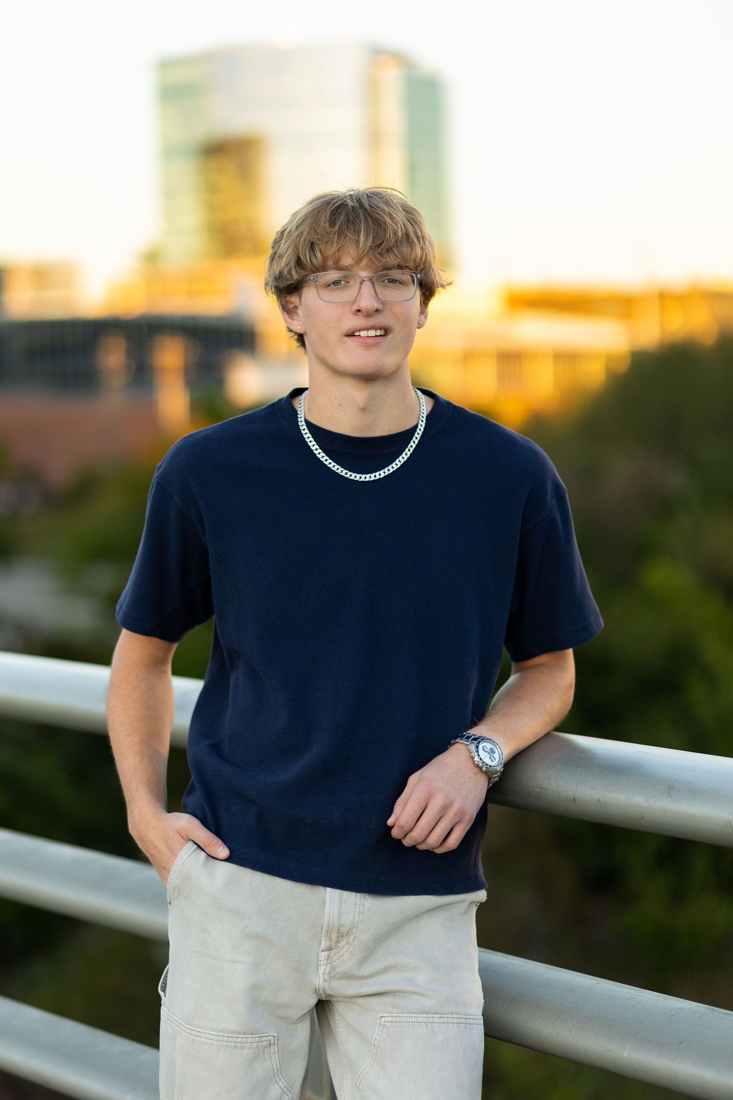 Wake Forest Senior Photo Session in Downtown Raleigh Boylan Bridge