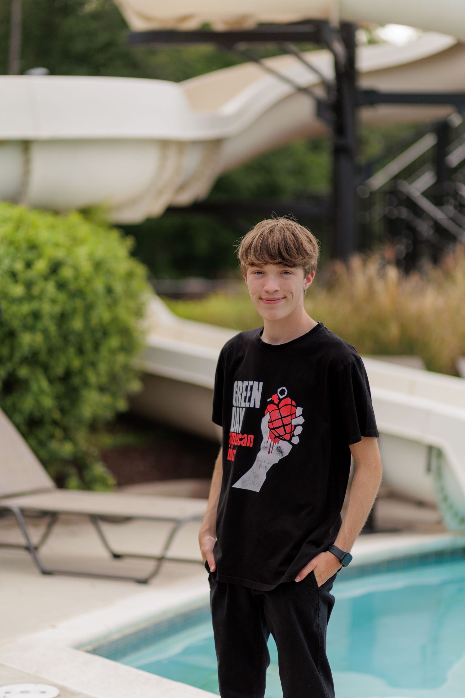 Raleigh Senior Photography at Brier Creek Country Club Pool Lifeguard