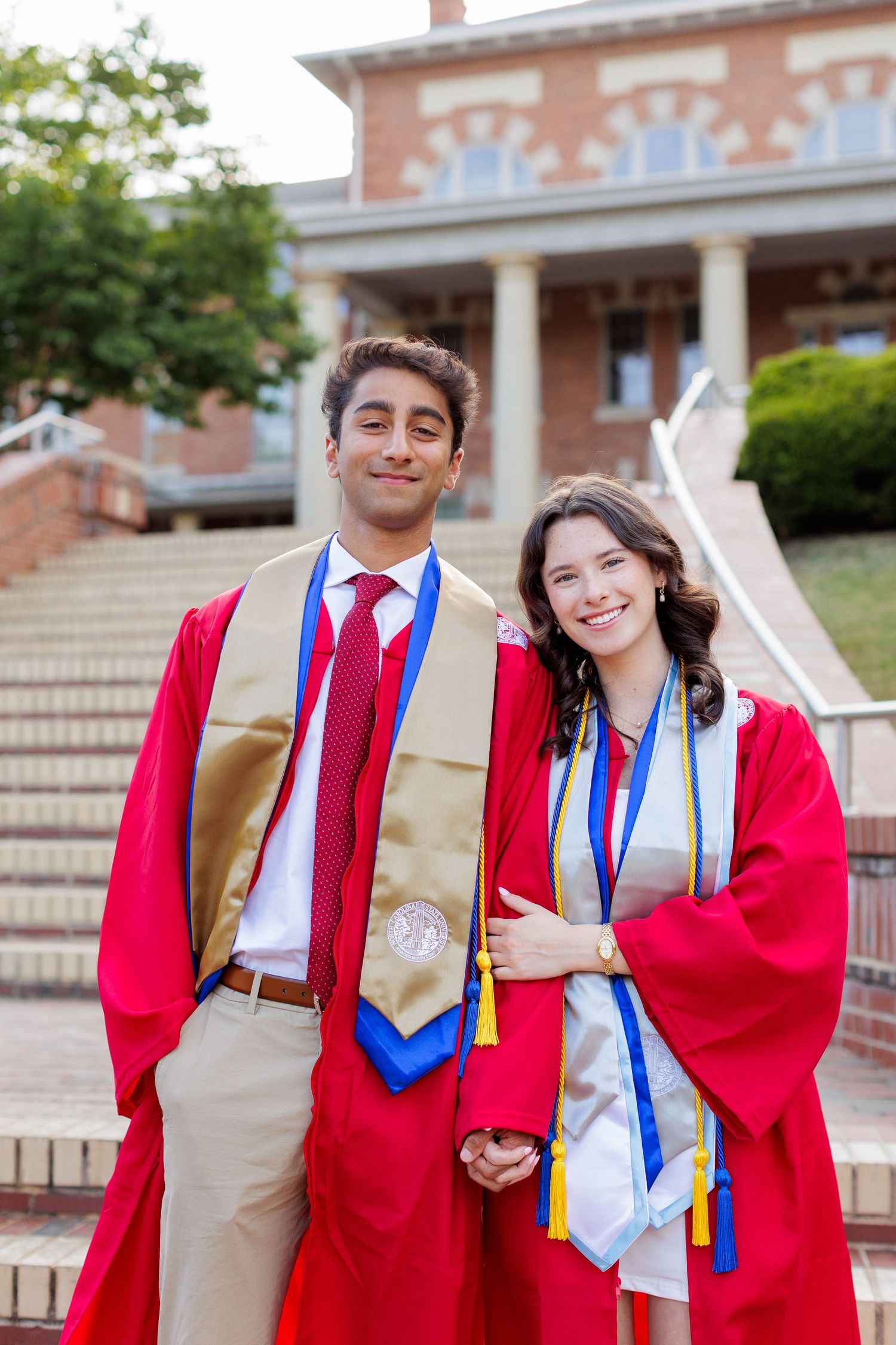 College Grad Couple Session at North Carolina State University in Raleigh, NC.