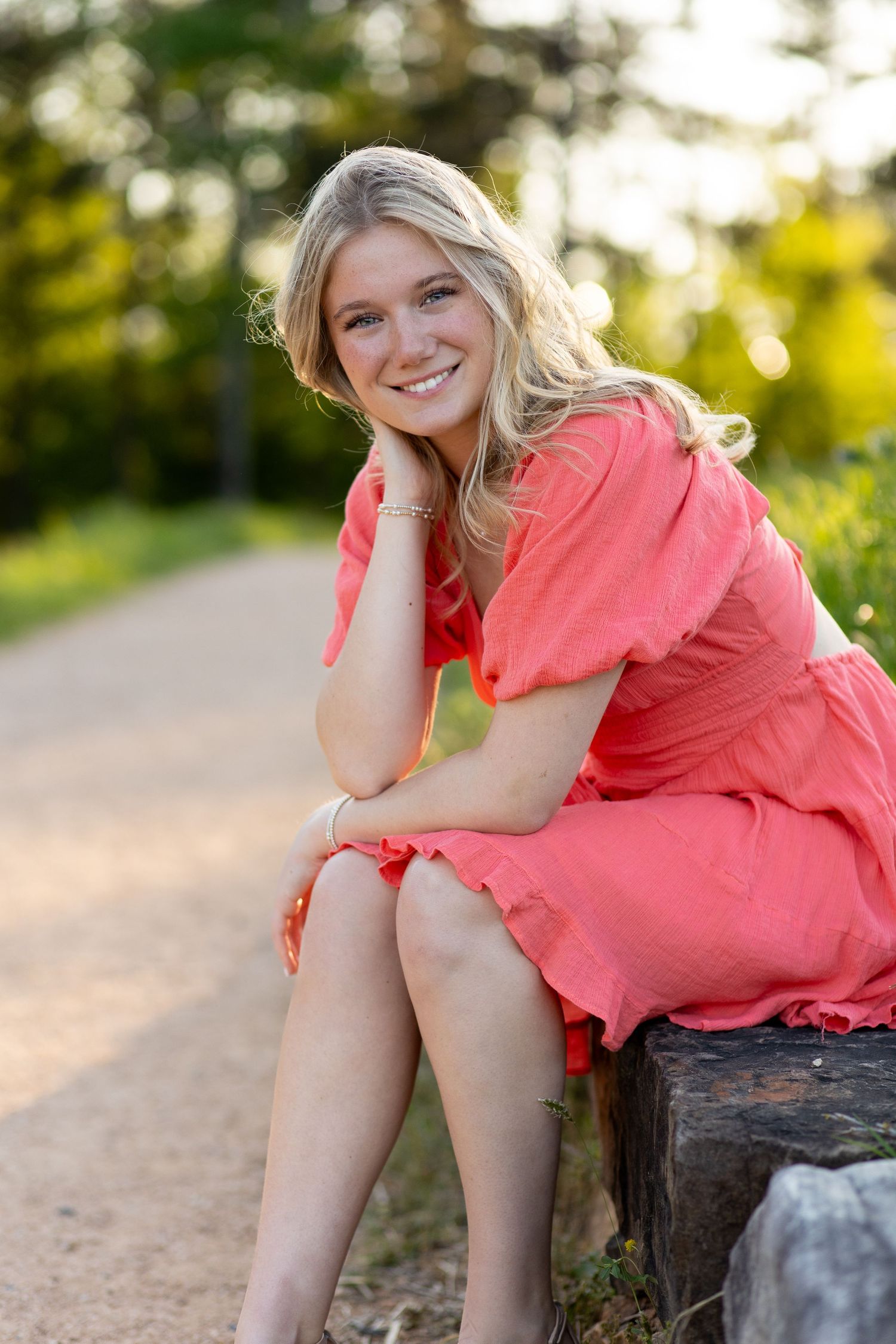 High School Senior Portraits at golden hour at NCMA in Raleigh, NC
