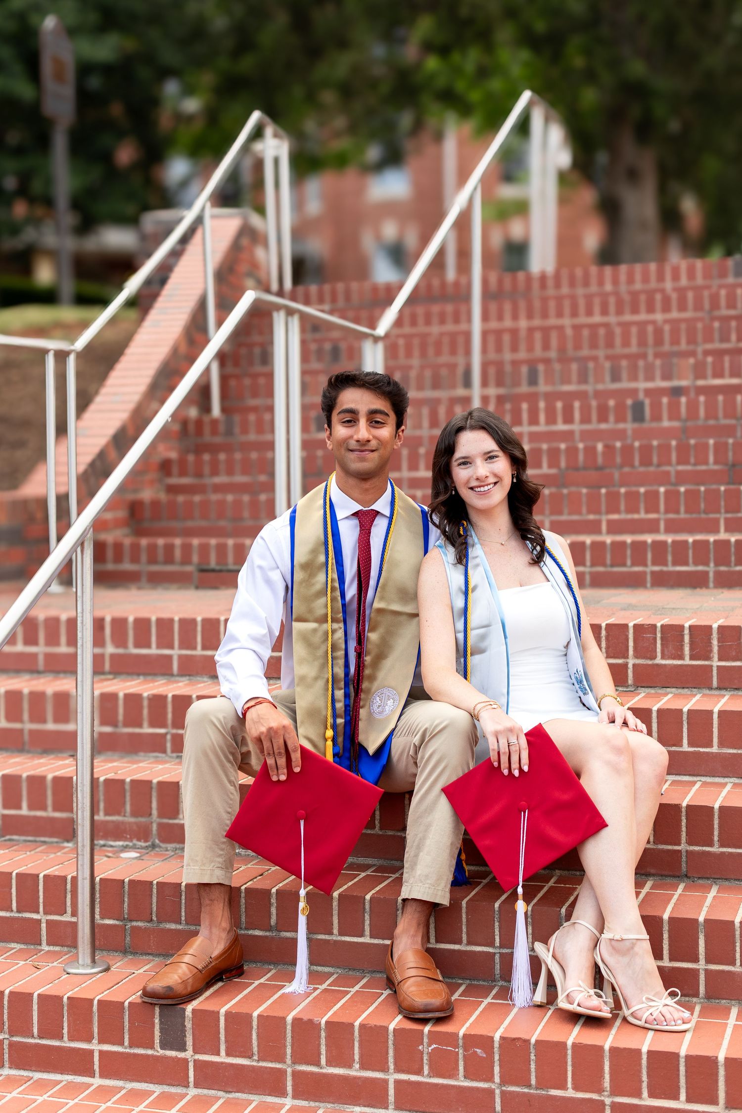 College Grad Couple Session at North Carolina State University in Raleigh, NC.