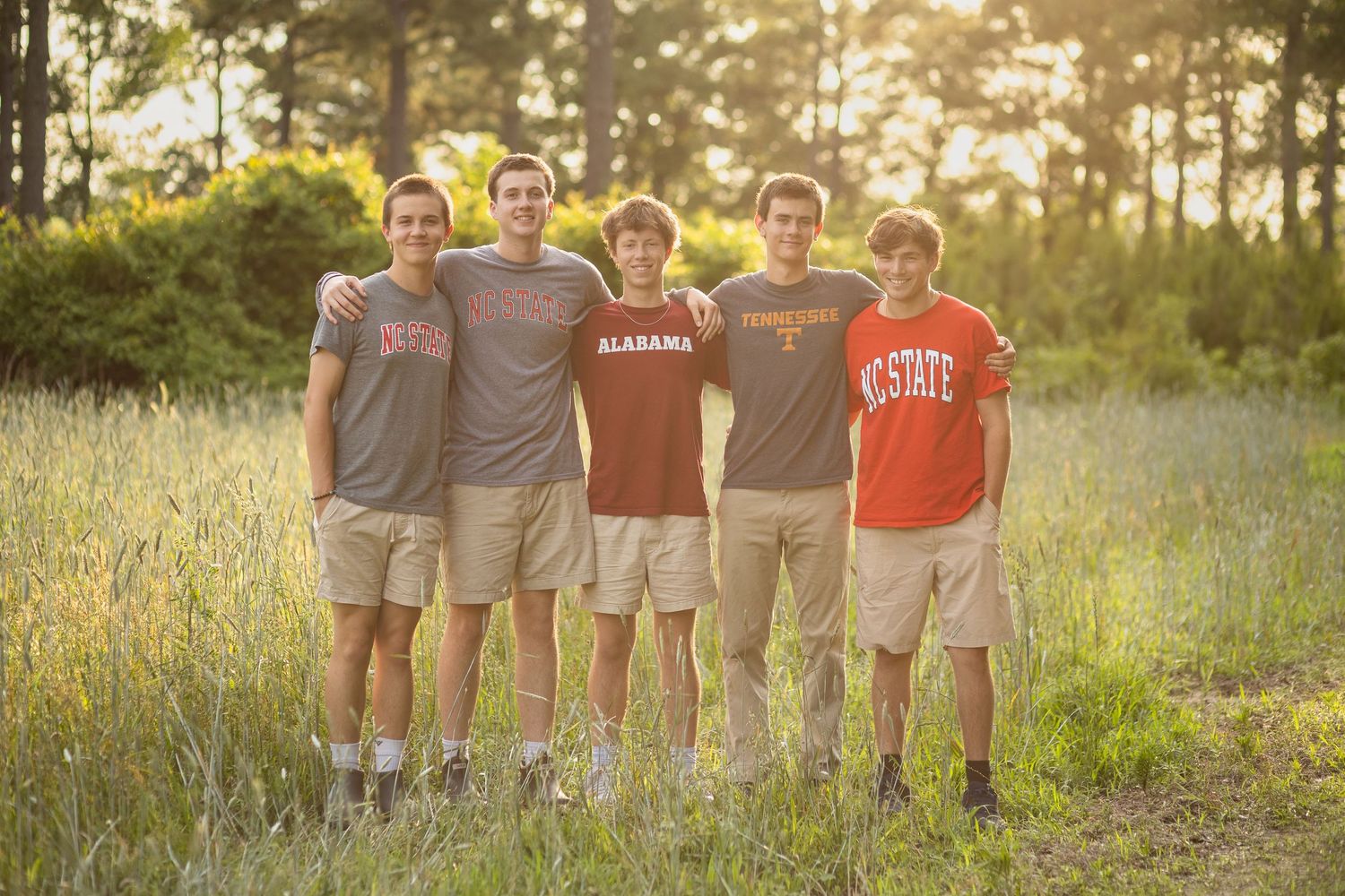High School Senior Best Friends Portraits in Wake Forest, NC