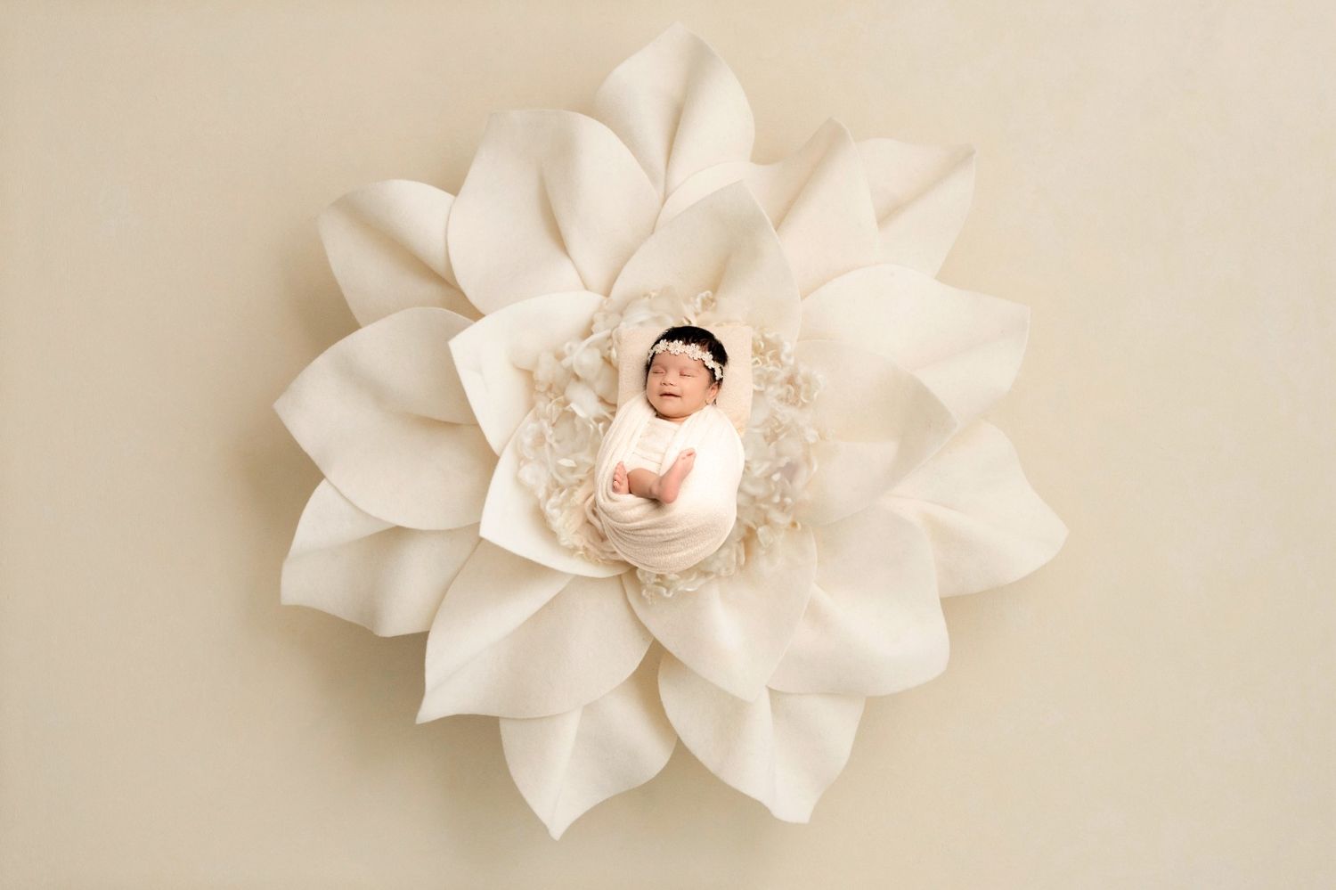 Wrapped newborn baby shoot in basket – Impresio Studio