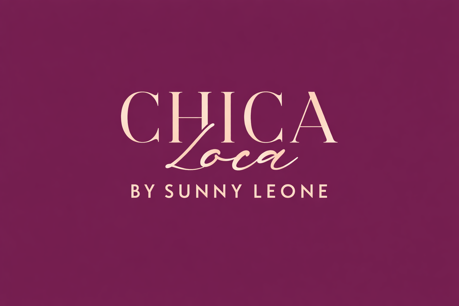 Chica Loca perfume bottle by Sunny Leone displayed on a deep purple background with white text.