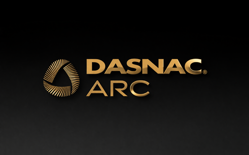Gold DASNAC ARC logo on dark background, featuring a circular emblem and bold metallic typography.