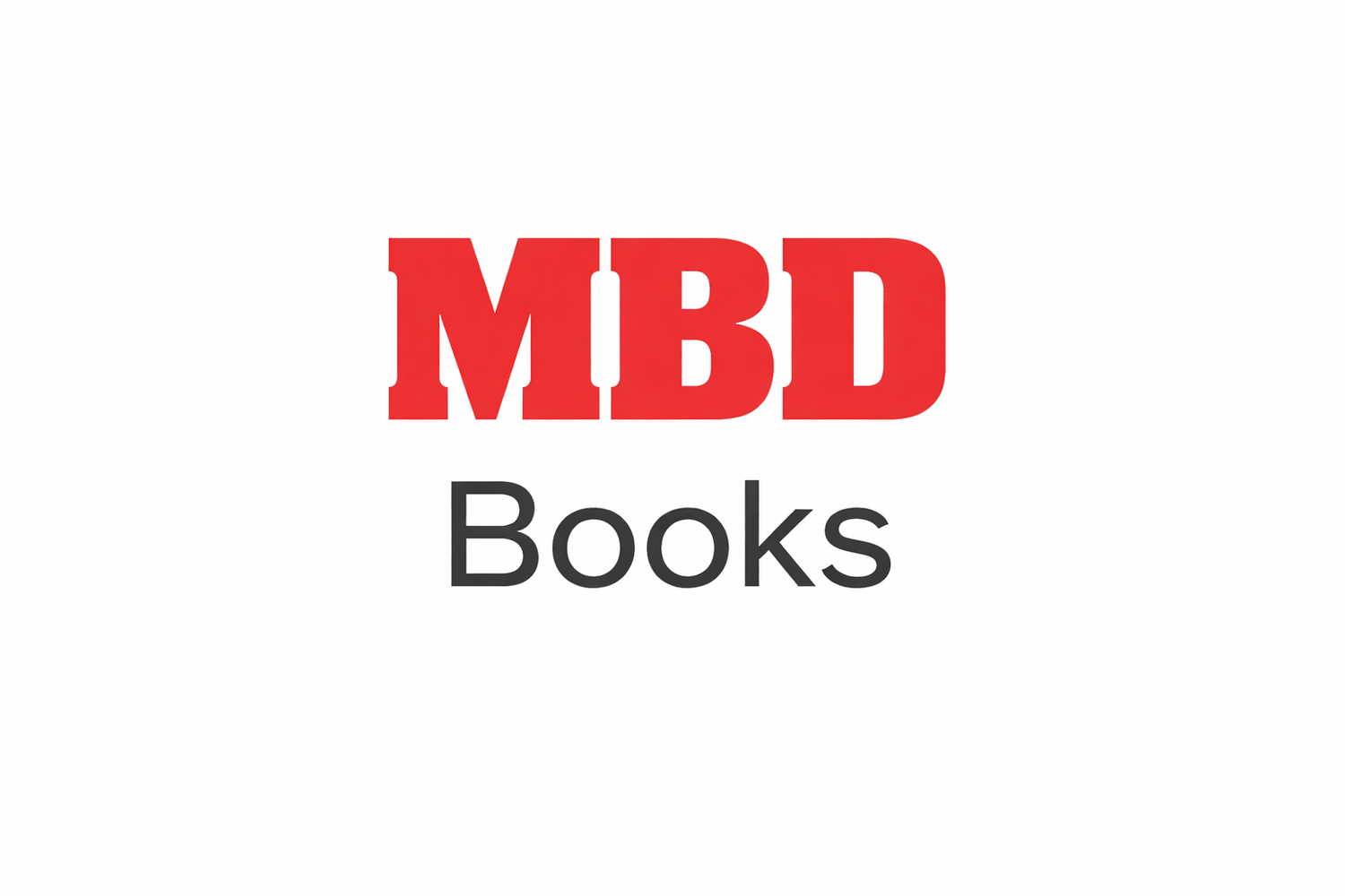 Red MBD logo with the word Books displayed in black text on a white background.