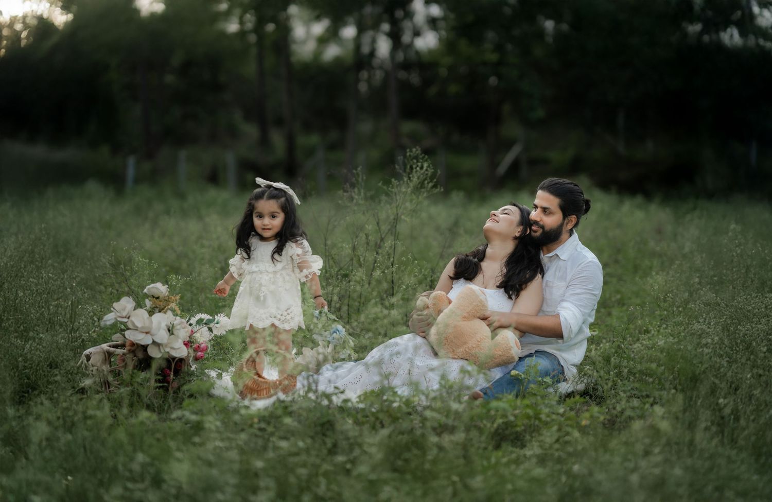 Pre birthday shoot near me with floral setup – Impresio Studio