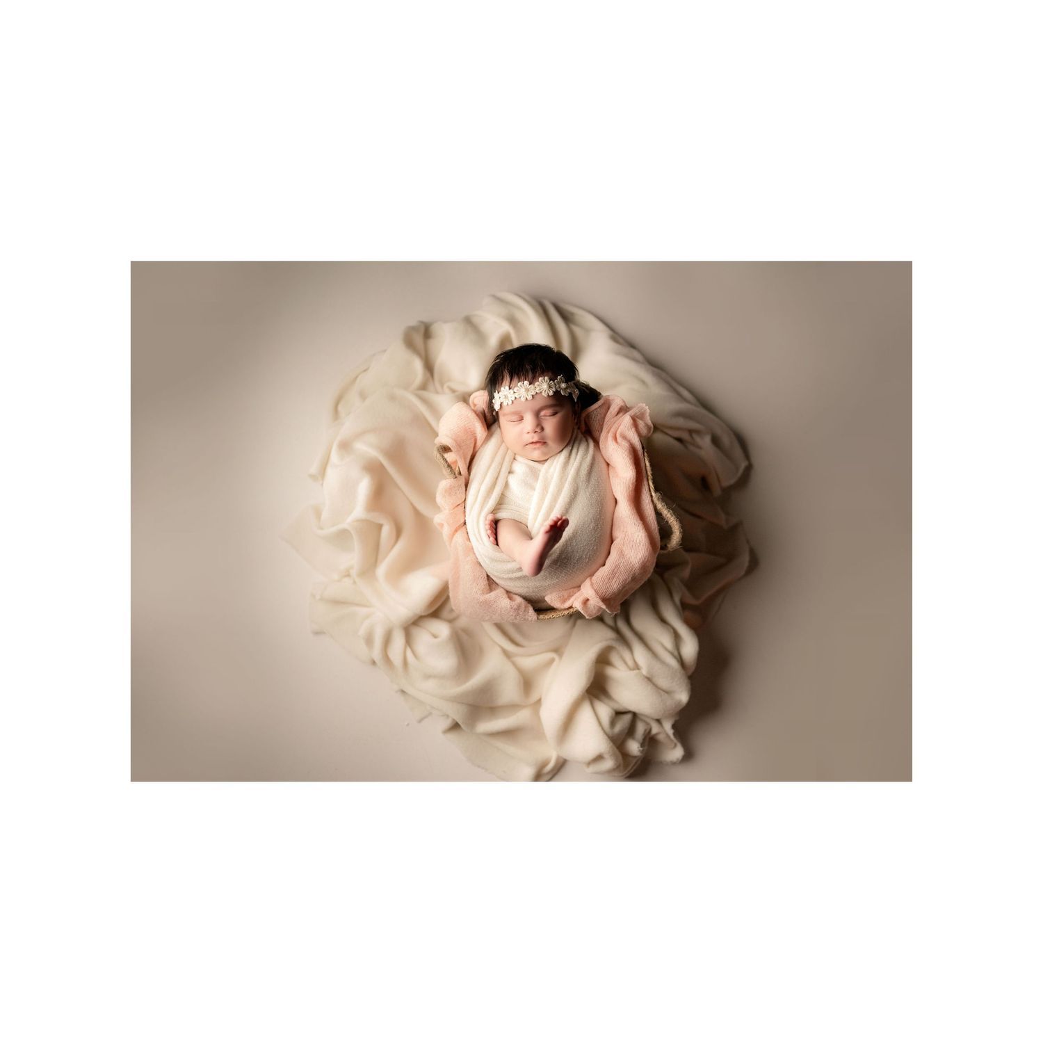 Elegant newborn baby photoshoot near me – Impresio Studio