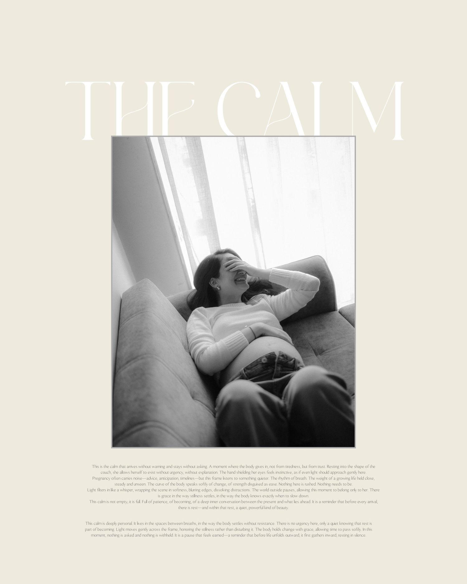 A series of black and white photographs showing a person lying down in what appears to be a contemplative state.