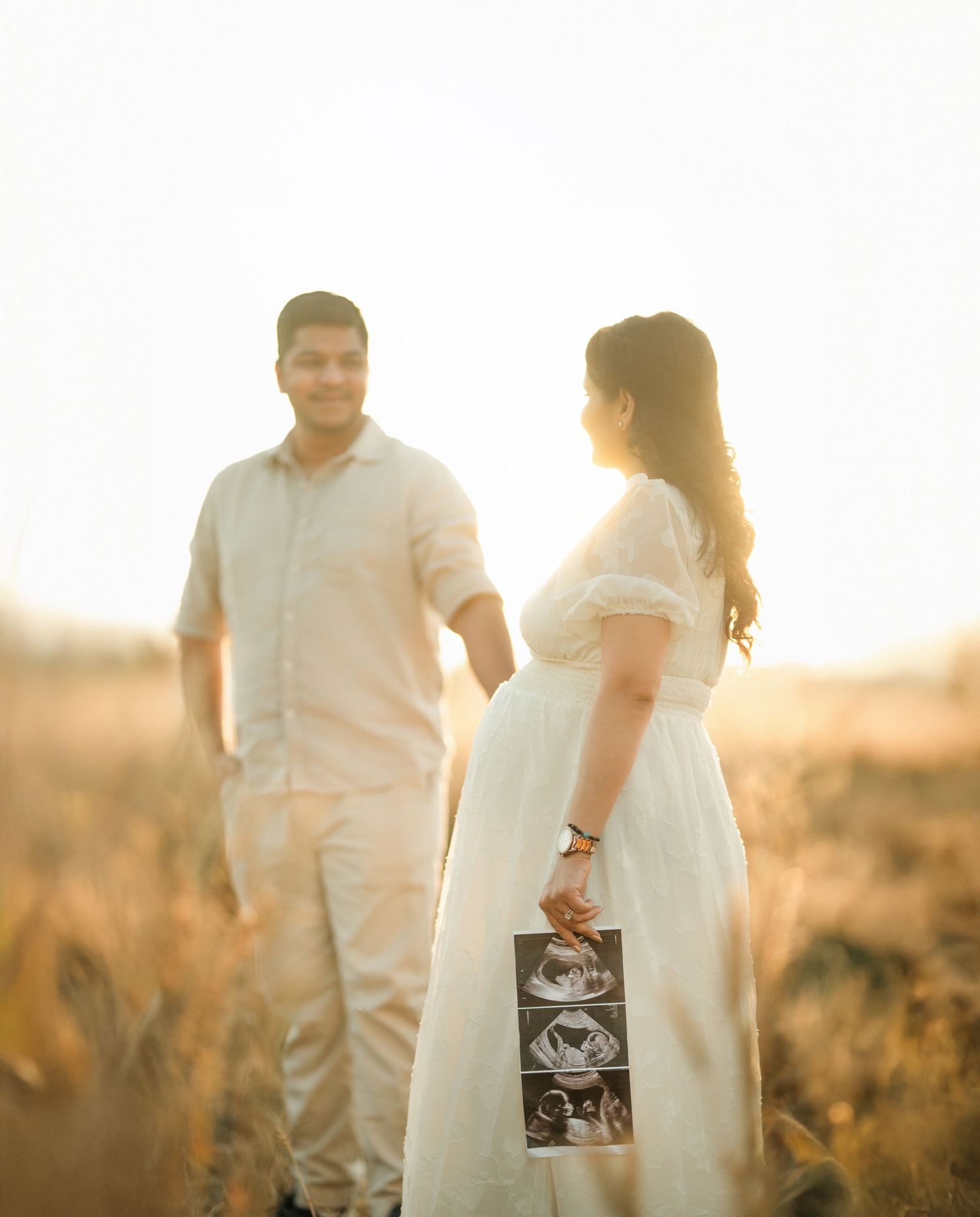Maternity shoot with floral gown – Impresio Studio