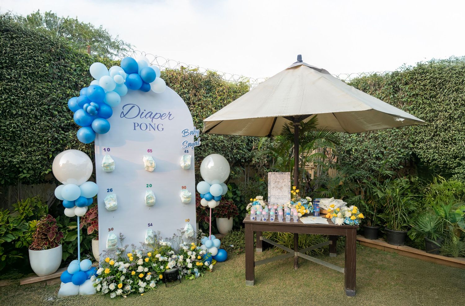 Best baby shower photoshoot near me in elegant indoor setup – Impresio Studio