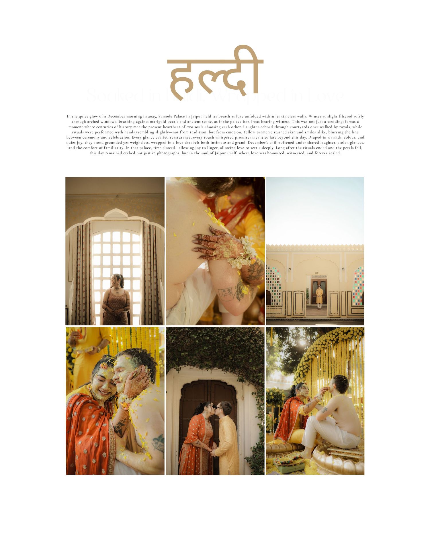 A collection of traditional Indian wedding photography showing intimate moments and cultural ceremonies in warm tones.