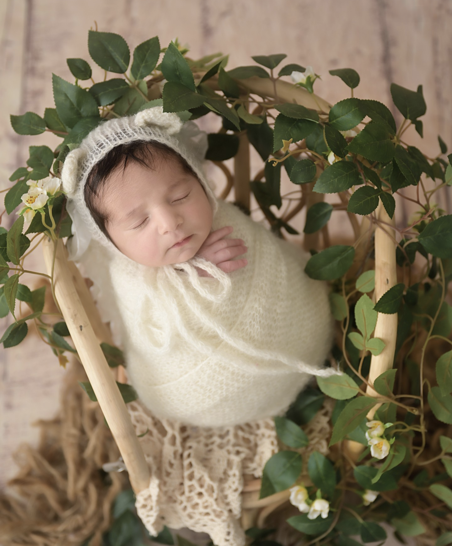 Elegant newborn baby photoshoot near me – Impresio Studio