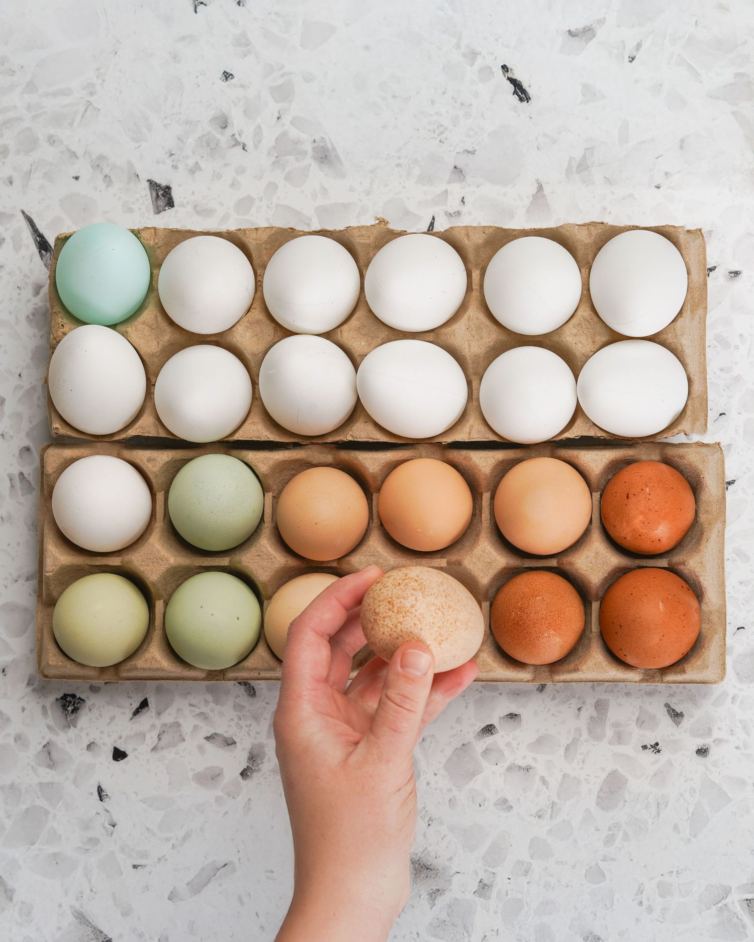 colorful local eggs
