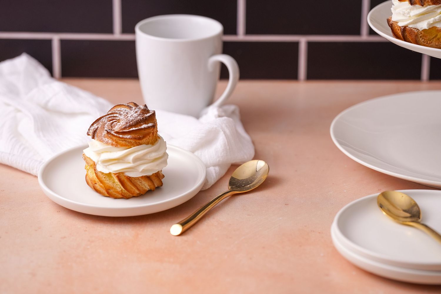 Cream puff and coffee, Ohio product photography studio | Scalera Design Studio