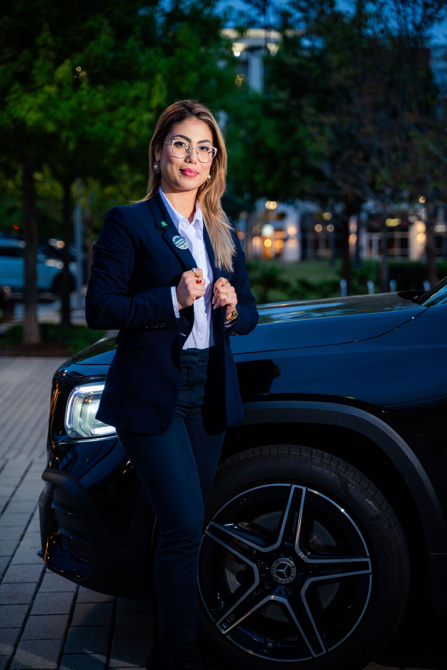 Empowered woman portrait with confident expression, captured in Houston for personal branding