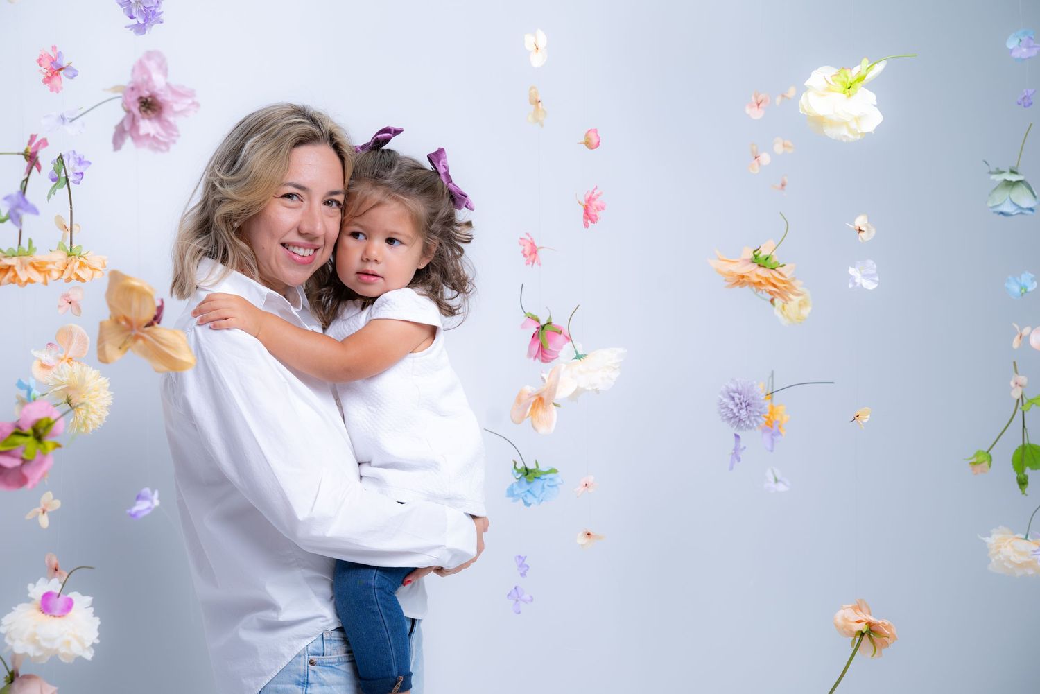 Heartwarming studio portraits of mom and kids—pure connection, love, and joy captured.