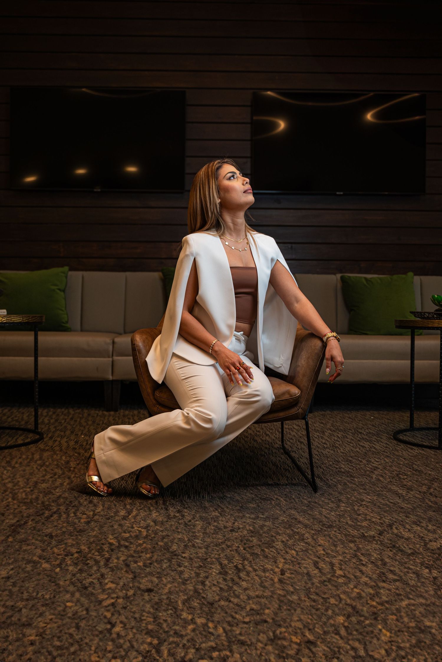 Empowered woman portrait with confident expression, captured in Houston for personal branding