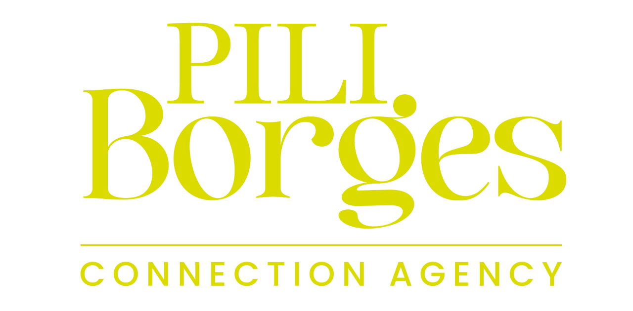 Yellow text logo for a connection agency.