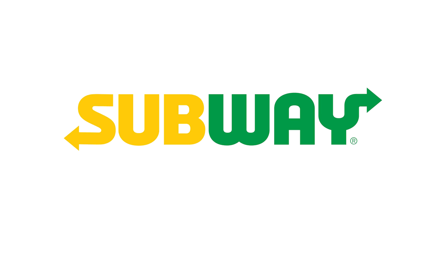The Subway restaurant chain logo featuring yellow and green text against a white background.