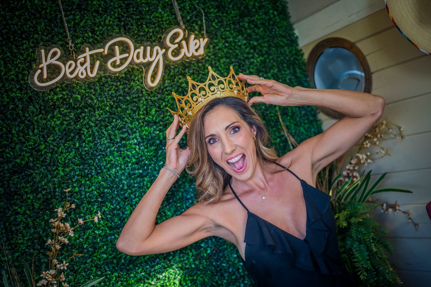 Woman celebrating her 