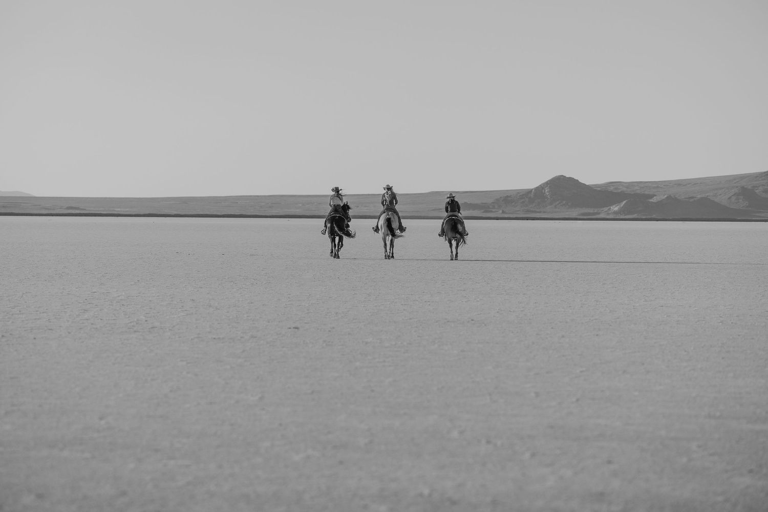 Cowgirls on the Bonneville Salt Flats in Utah