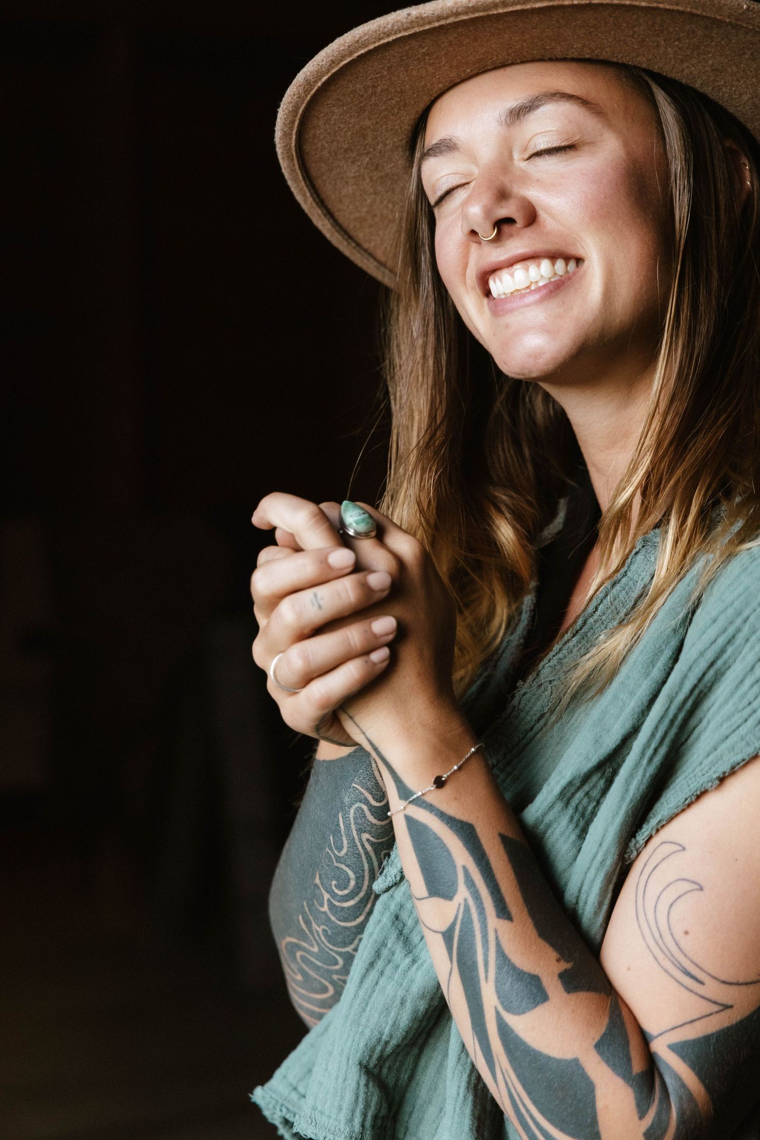 Portrait photography session in Crested Butte, Colorado girl smiling.