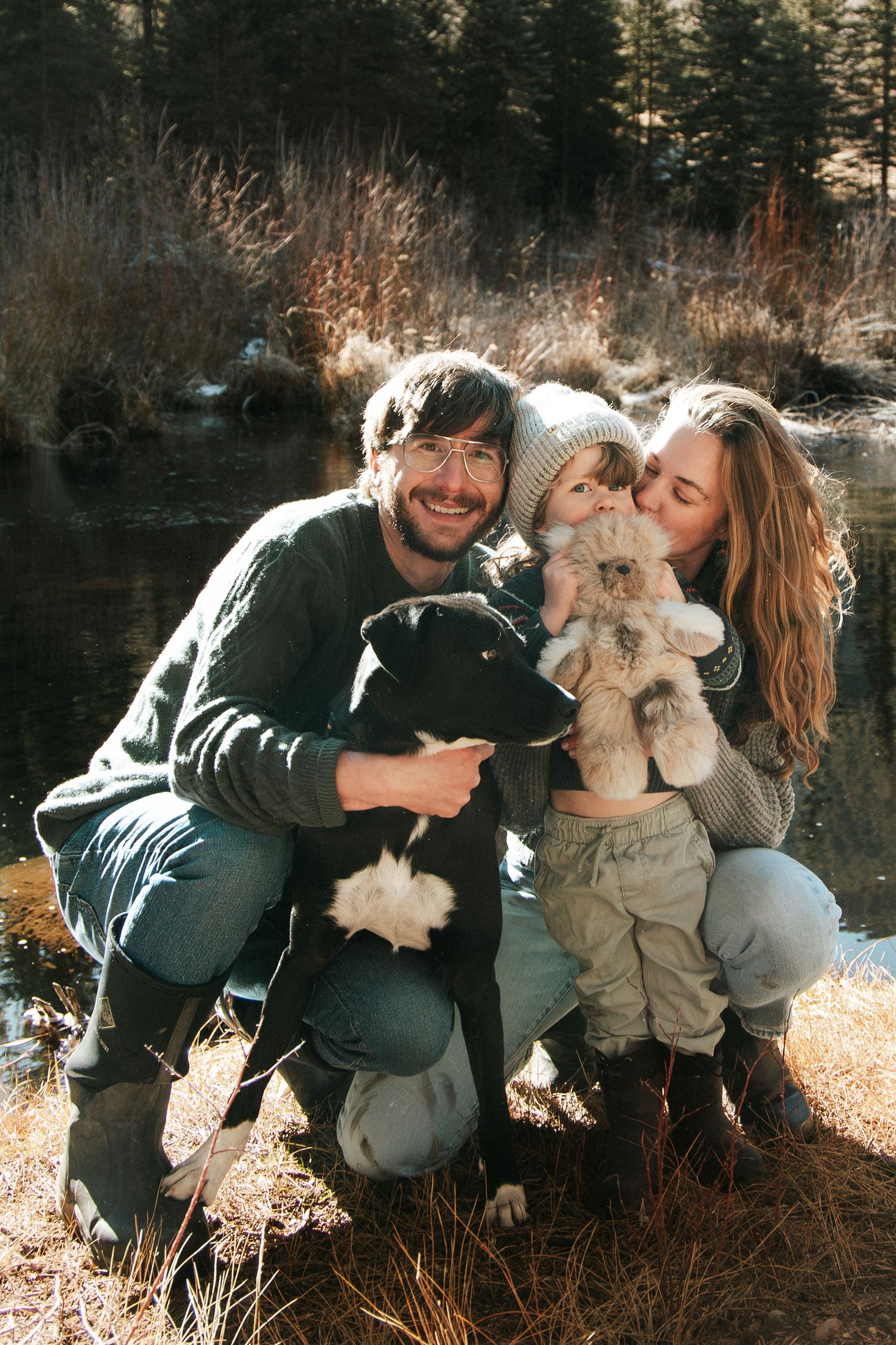 Crested Butte fall family photography by river