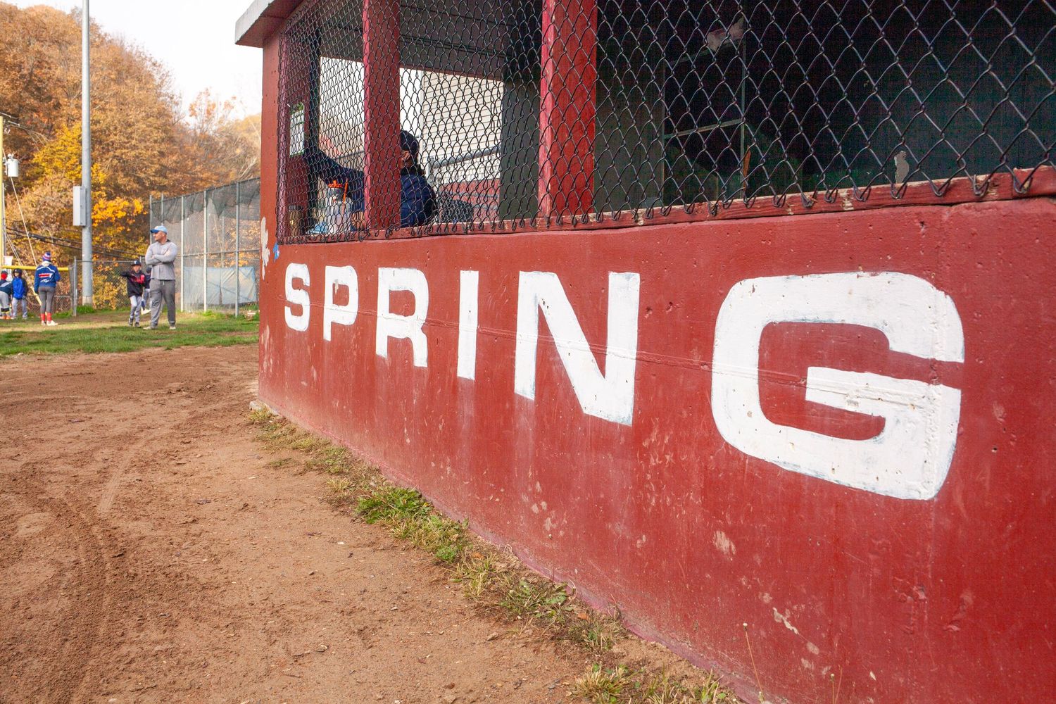 Spring Little League dugout