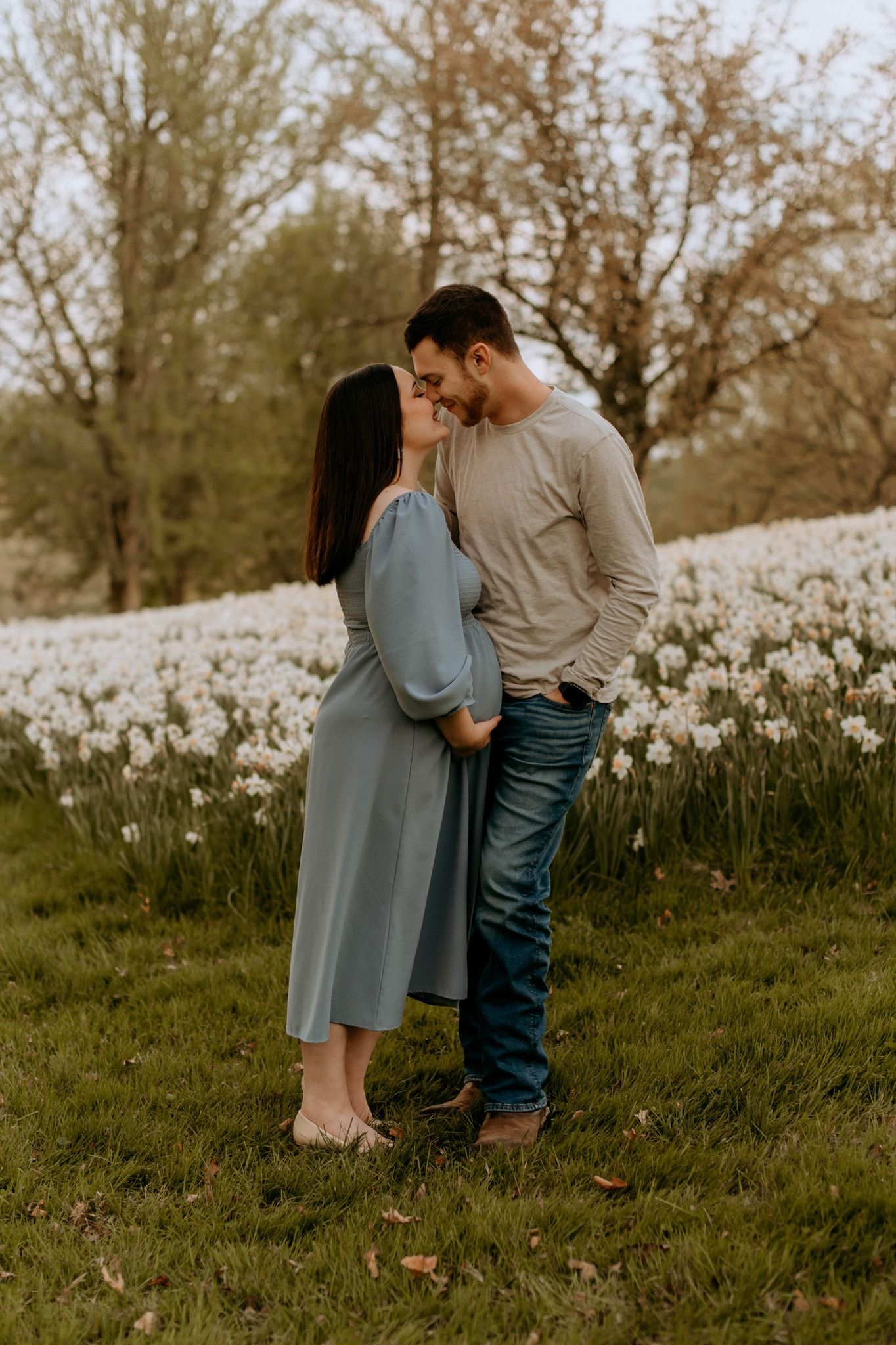 Scenic maternity session near Pittsburgh PA by Miranda Nicole Photo + Video, capturing natural beauty and connection in outdoor settings.