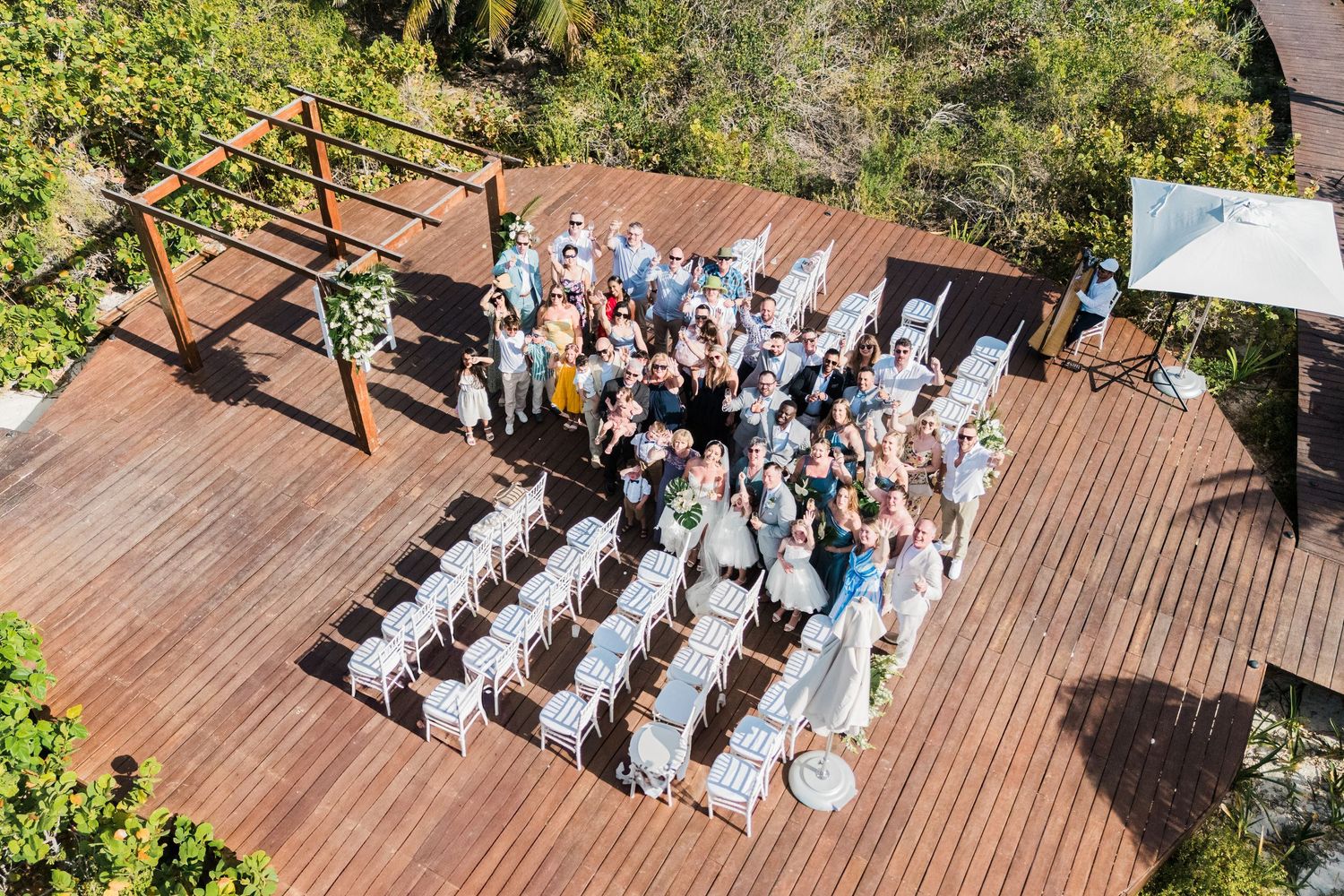 Wedding group picture at grand palladium costa mujeres