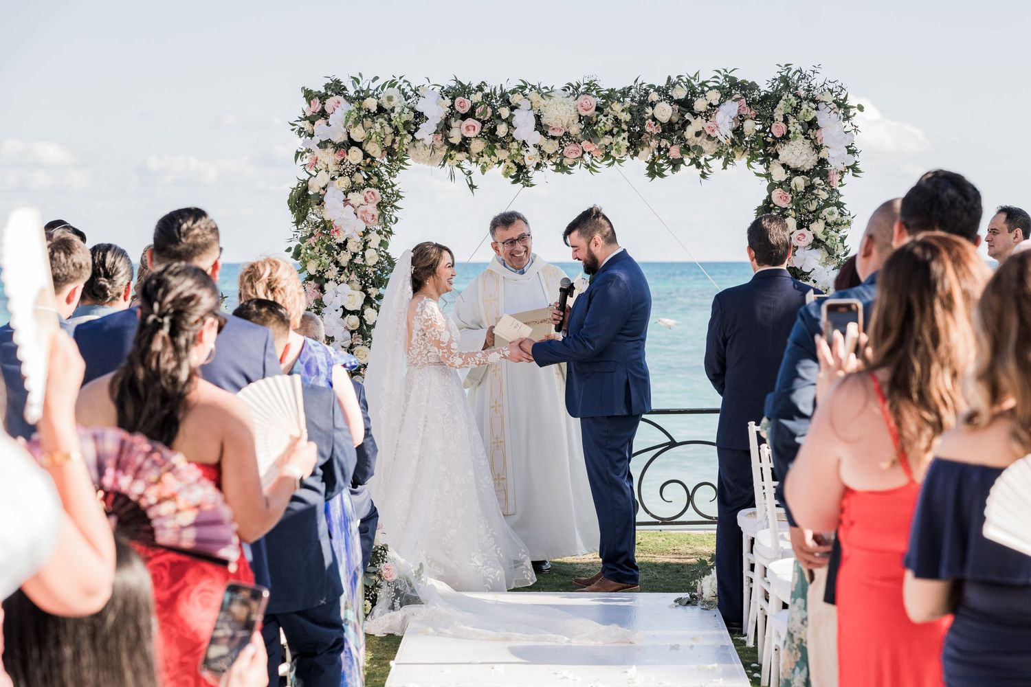 wedding ceremony at villa la joya