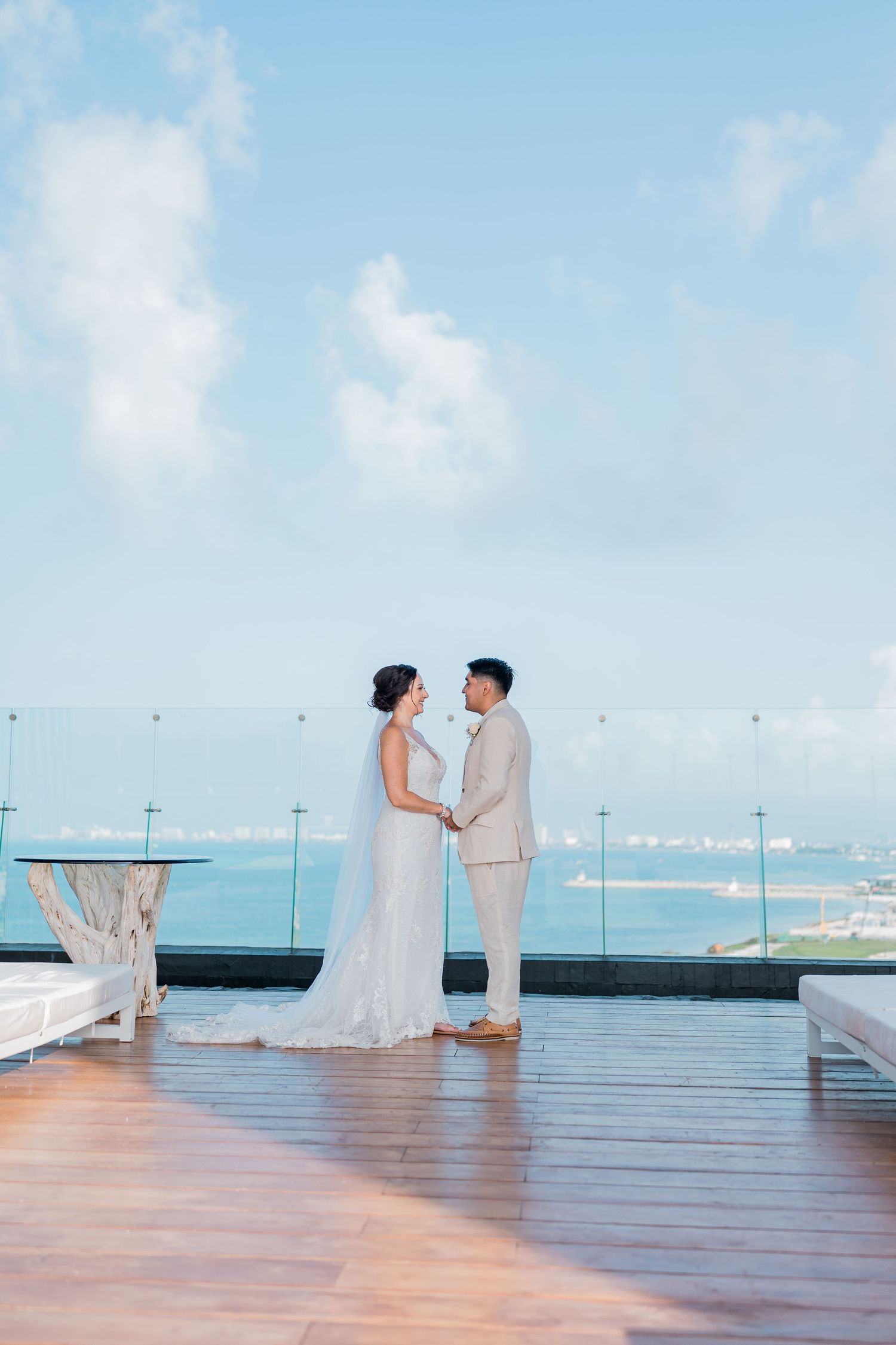 Dreams Vista Cancun Resort & Spa wedding - bride and groom