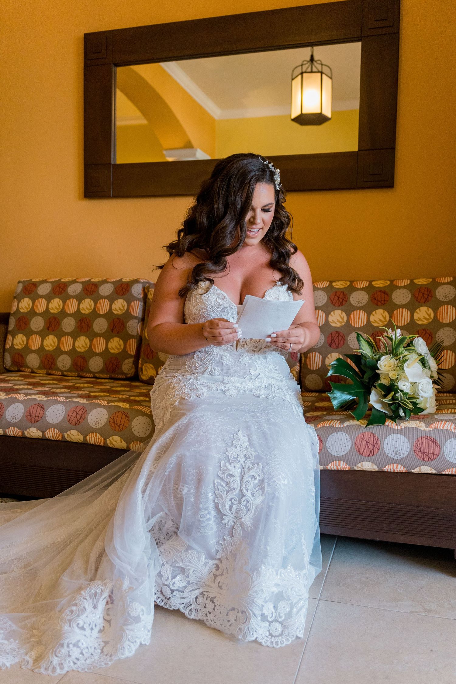 Barceló Maya Grand Resort wedding bride reading vows