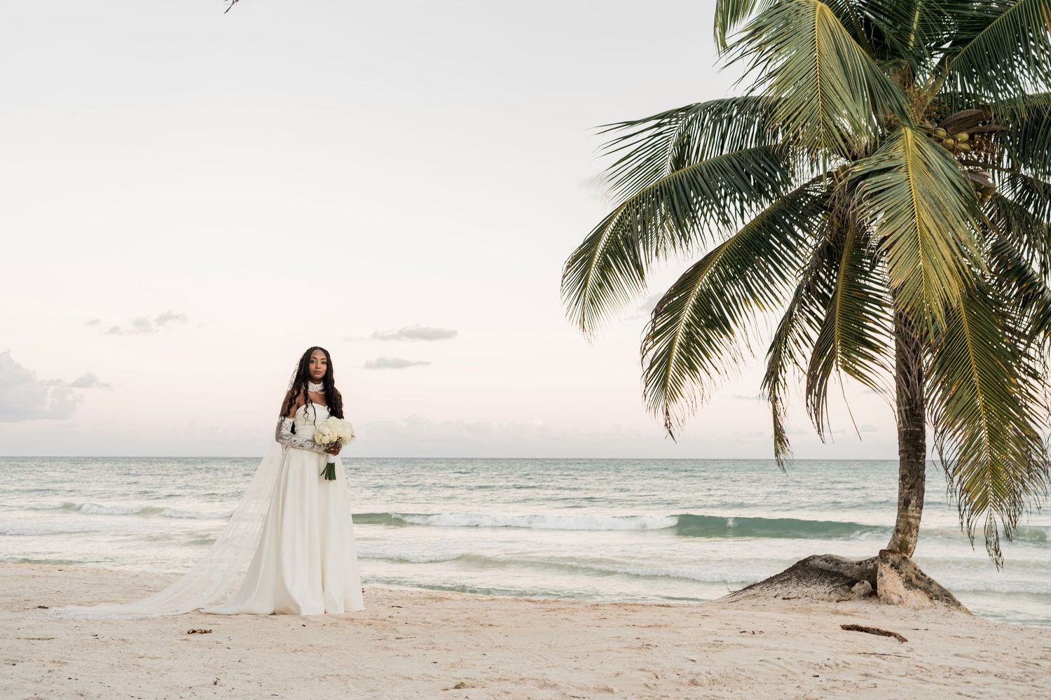 bride portrait at the beach