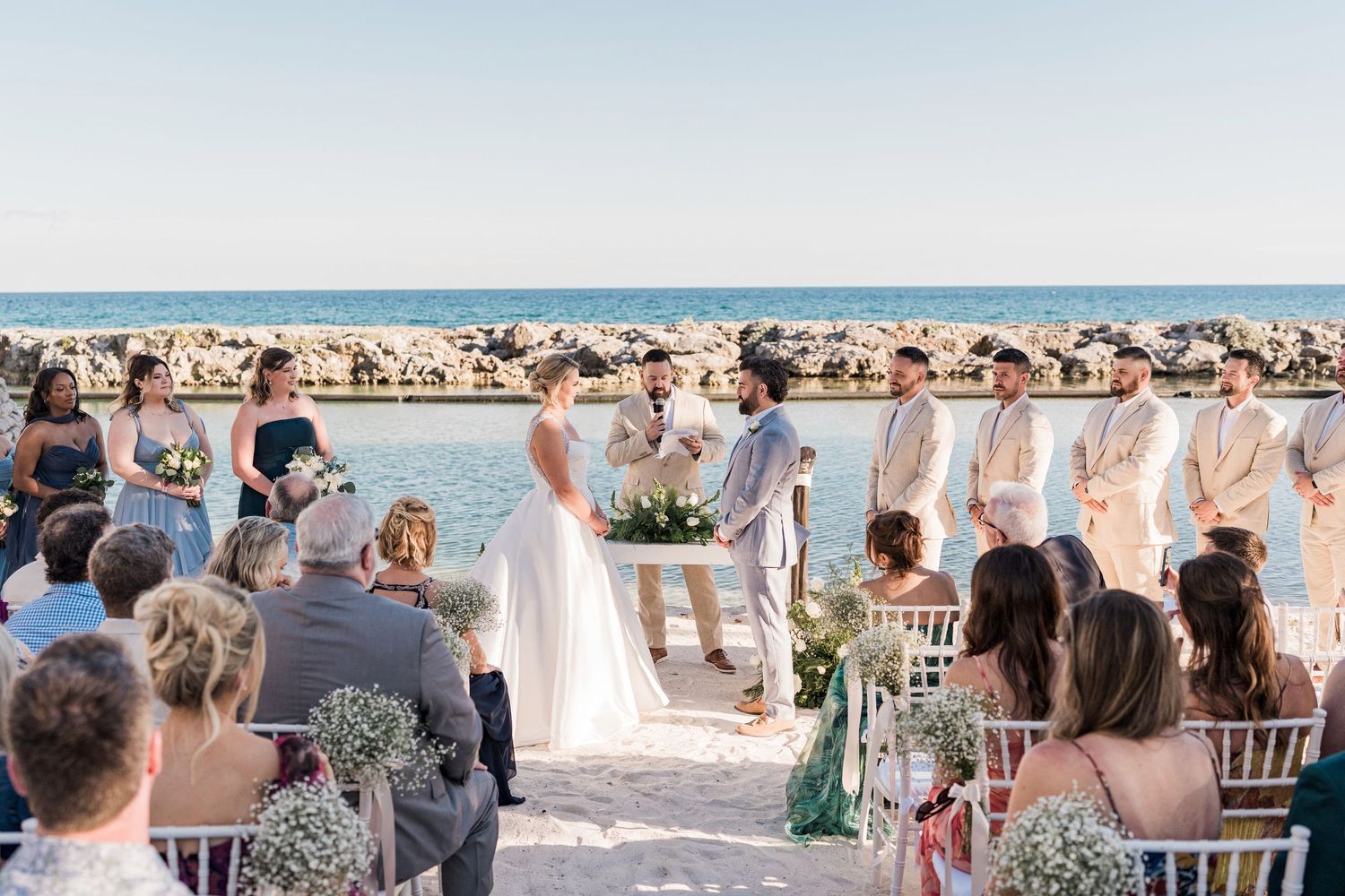 Beachside wedding ceremony at Hard Rock Riviera Maya wedding