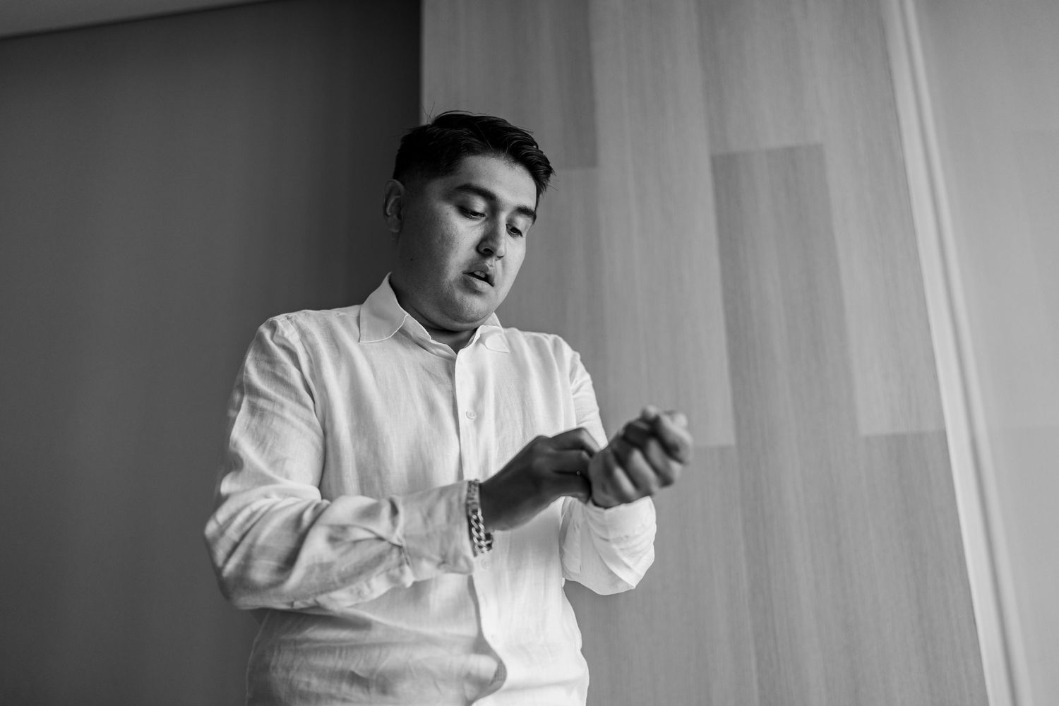 Dreams Vista Cancun Resort & Spa wedding - groom getting ready