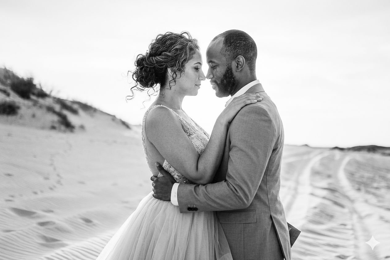 Cabo elopement photographer - black and white portrait